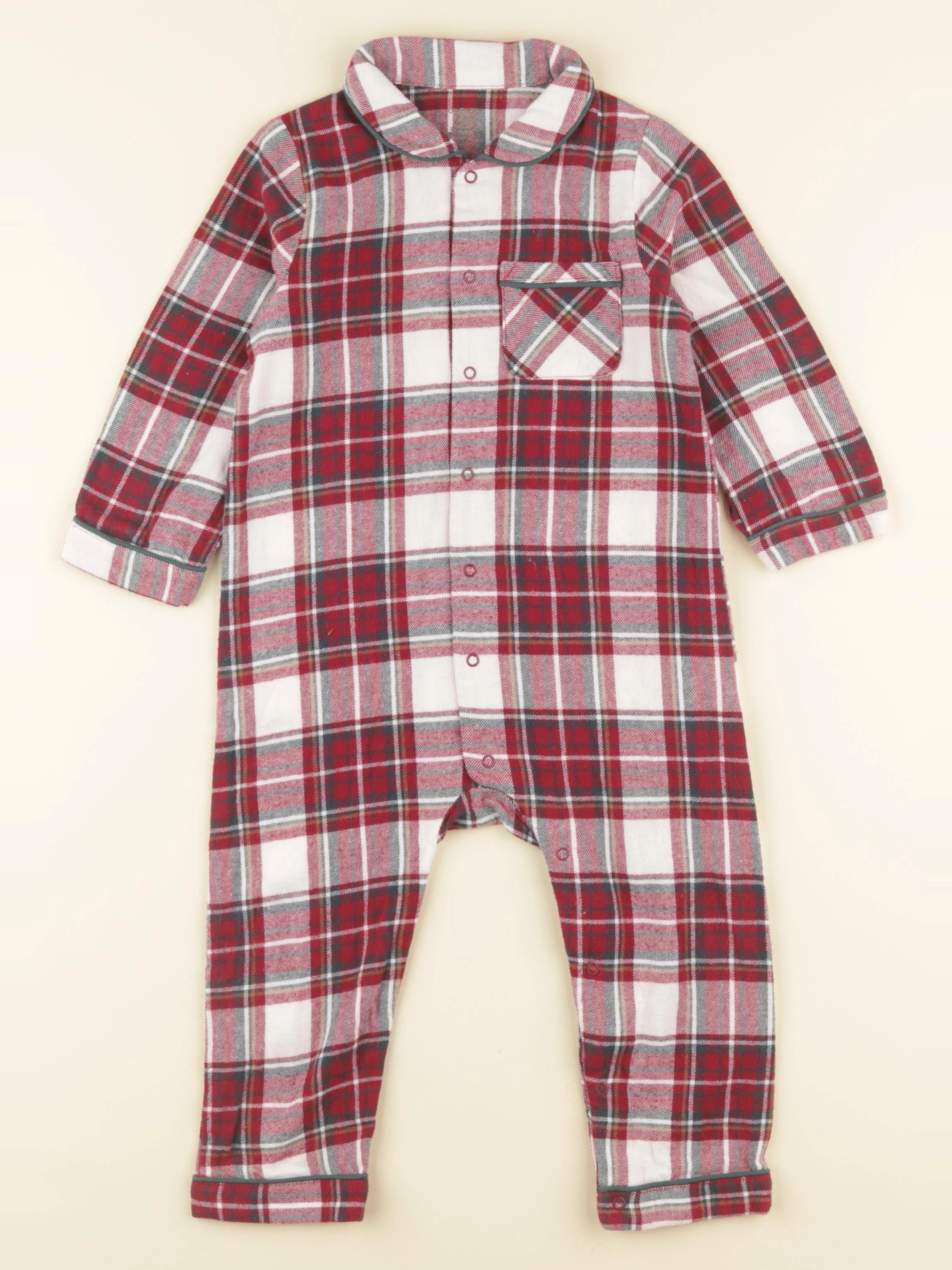 Vertbaudet - pyjama coton rouge - 2 ans