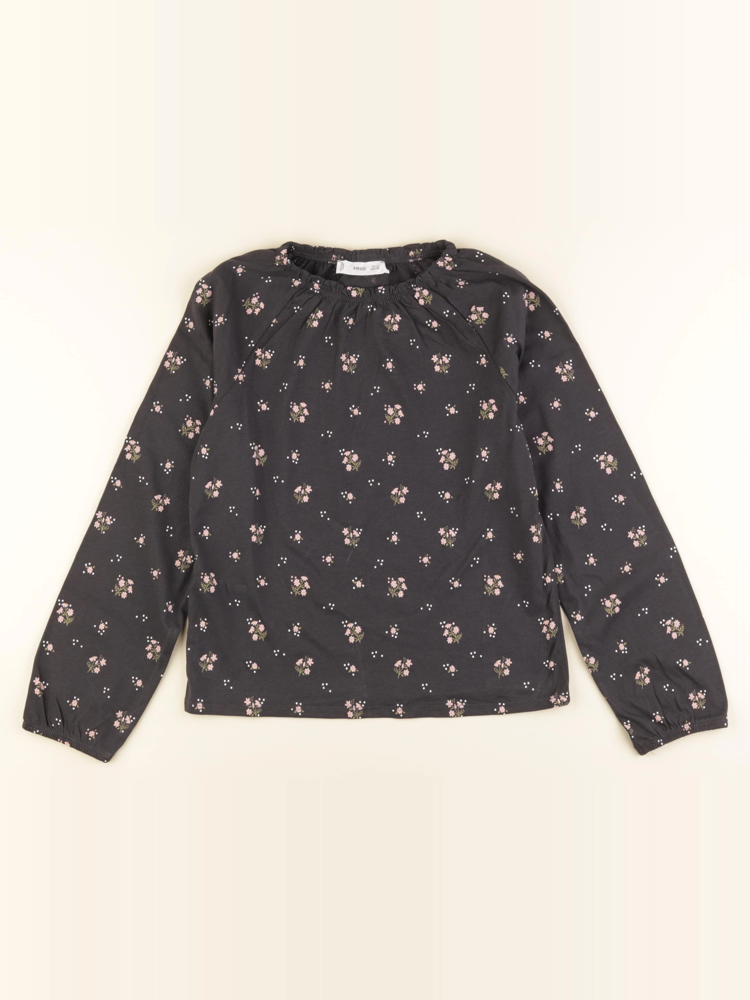 Mango - tee-shirt gris - 9/10 ans