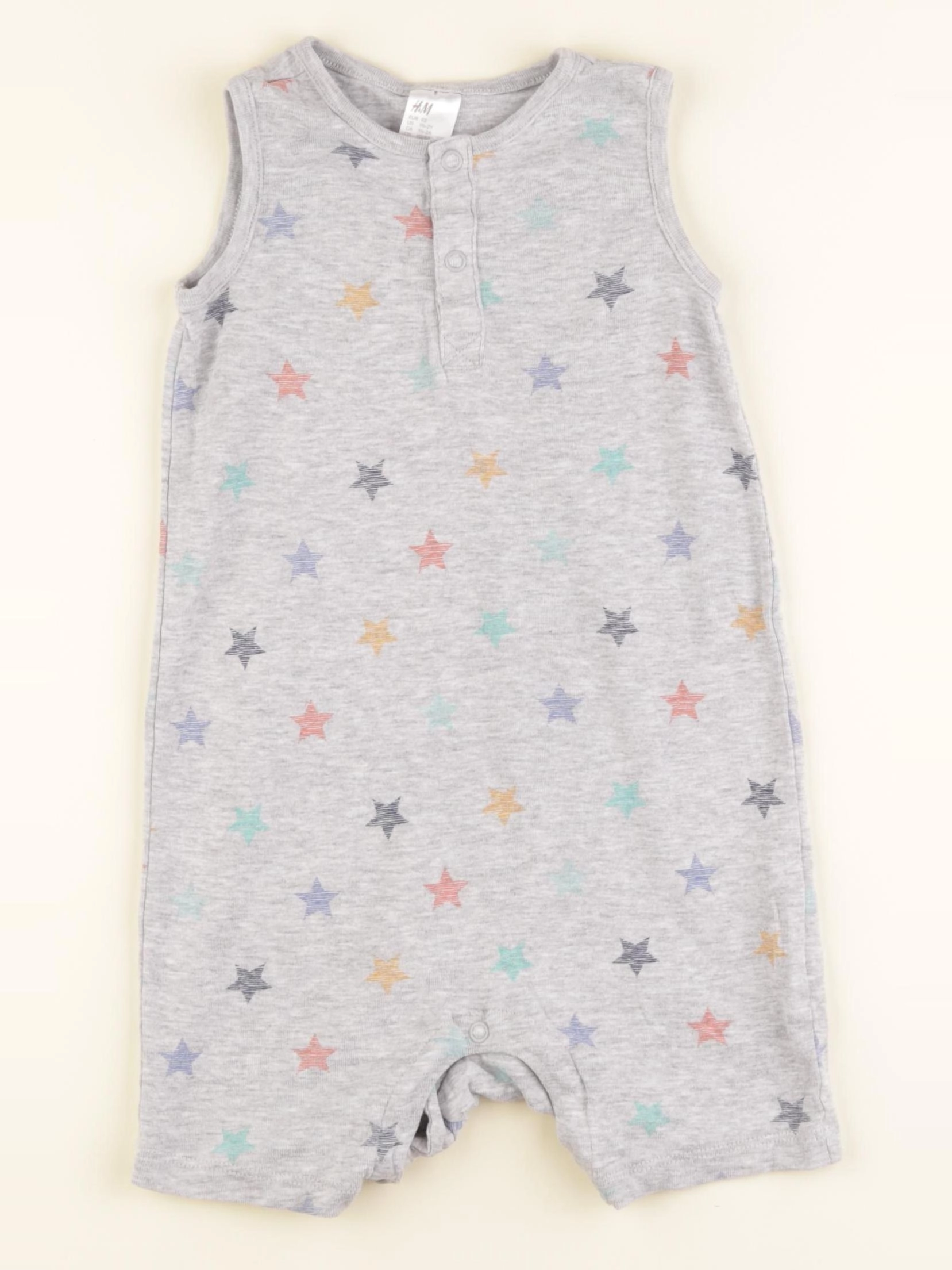 H&M - pyjama coton gris - 18/24 mois