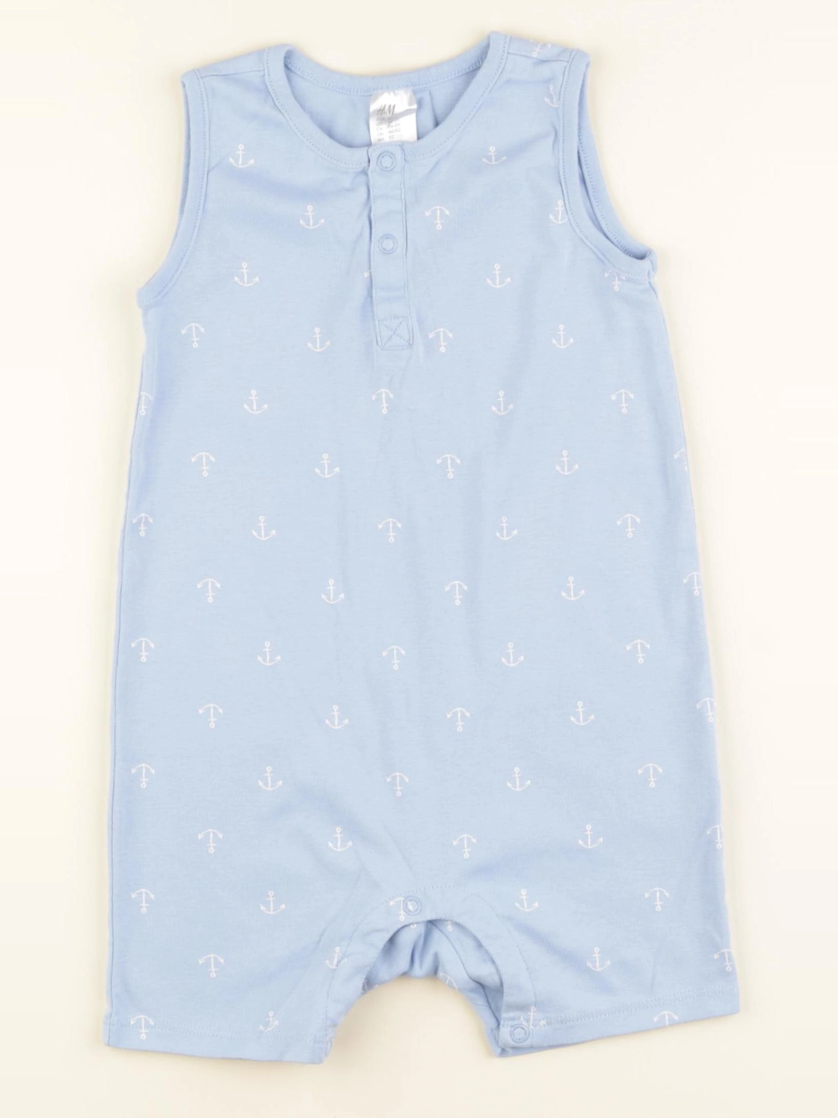 H&M - pyjama coton bleu - 18/24 mois