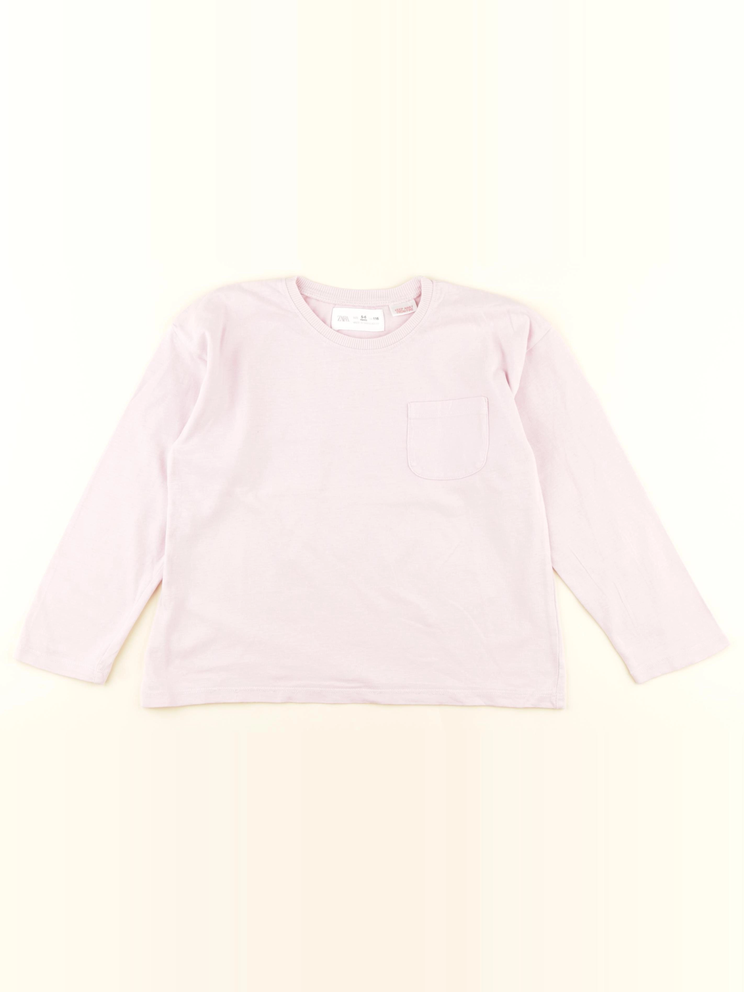 Zara - tee-shirt rose - 5/6 ans