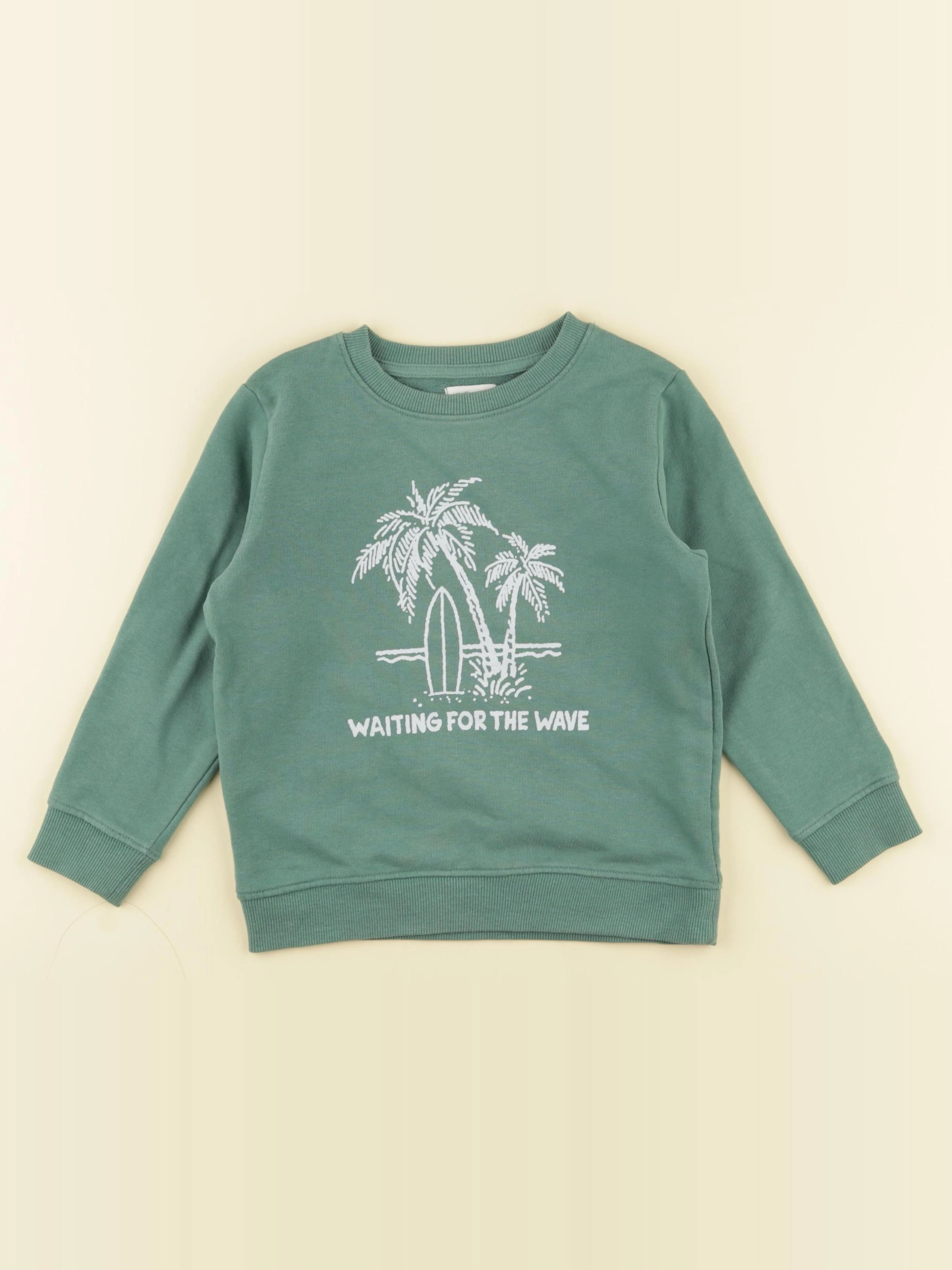 Vertbaudet - sweat vert - 4 ans
