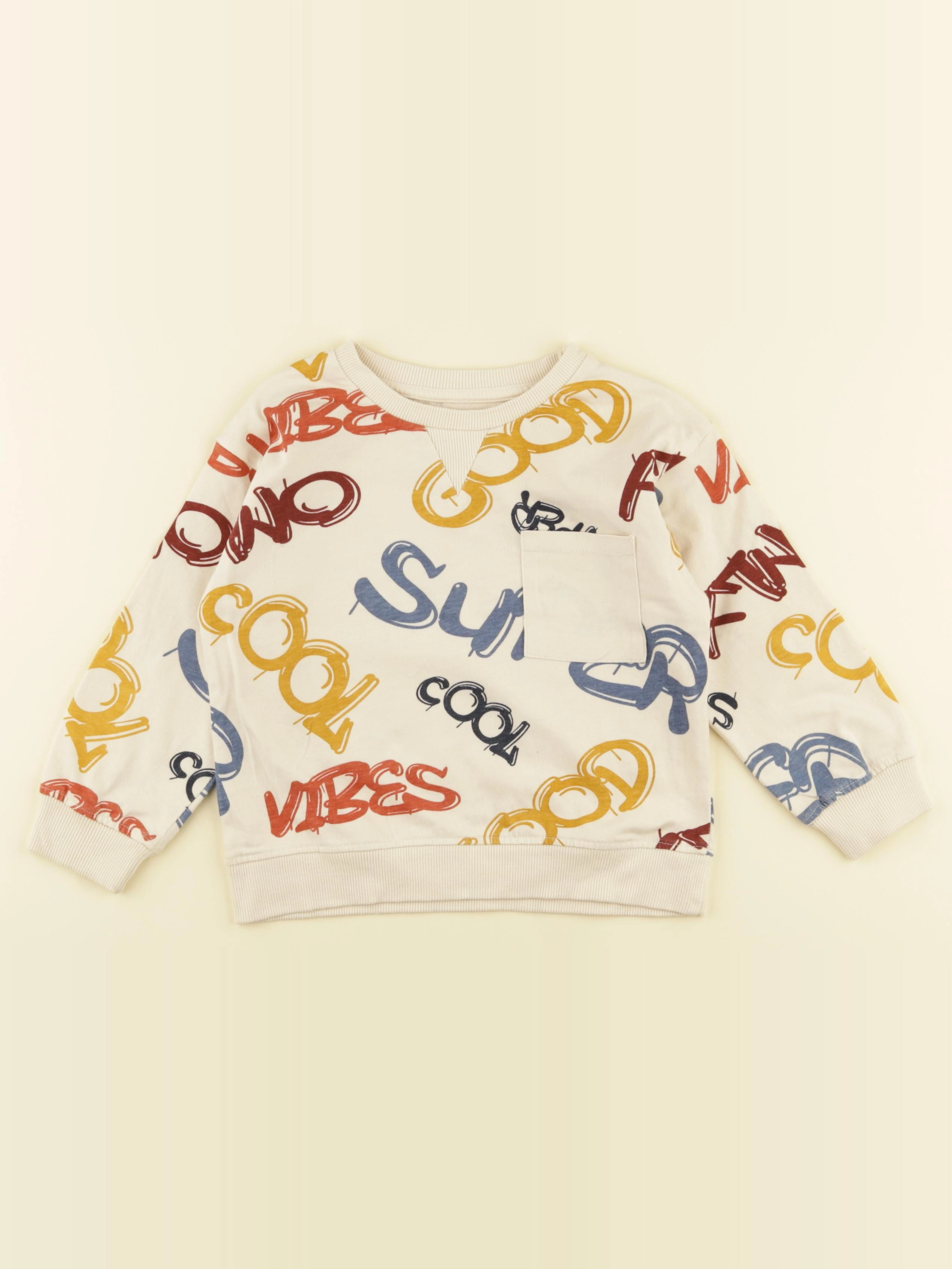 Vertbaudet - sweat multicolore - 4 ans