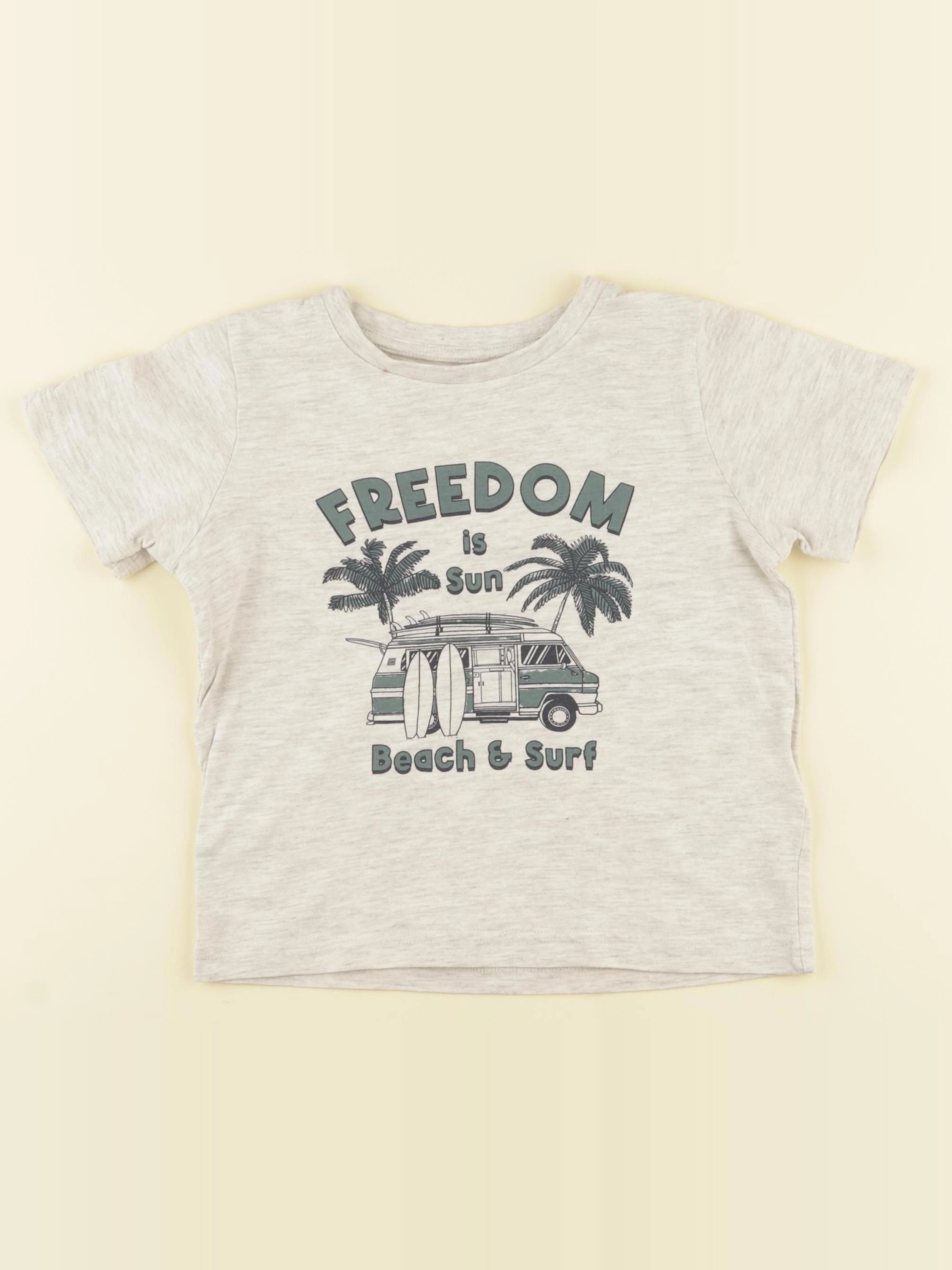 Vertbaudet - tee-shirt gris - 4 ans