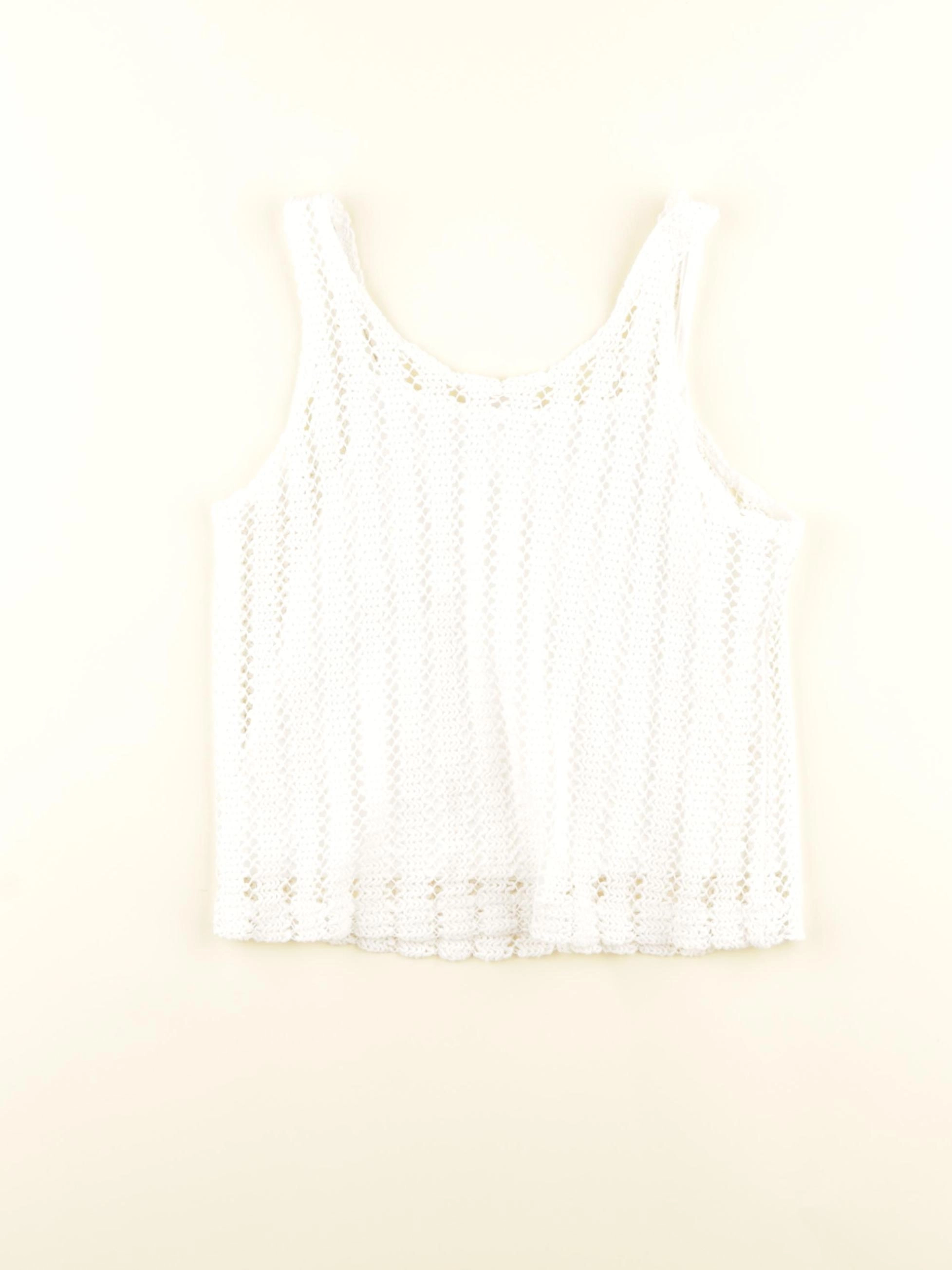 Zara - débardeur court blanc - 8/9 ans