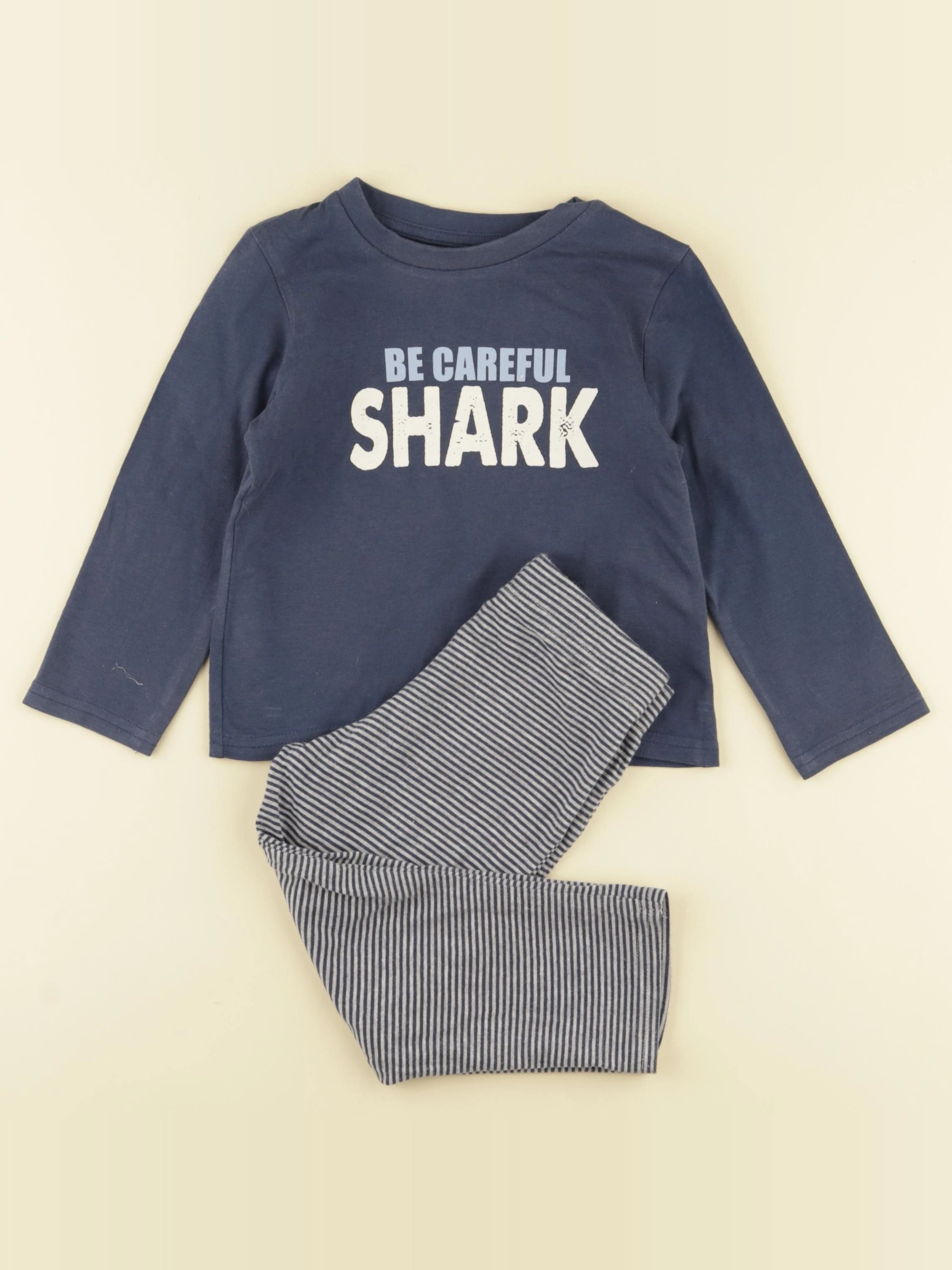 Vertbaudet - pyjama coton bleu - 3 ans