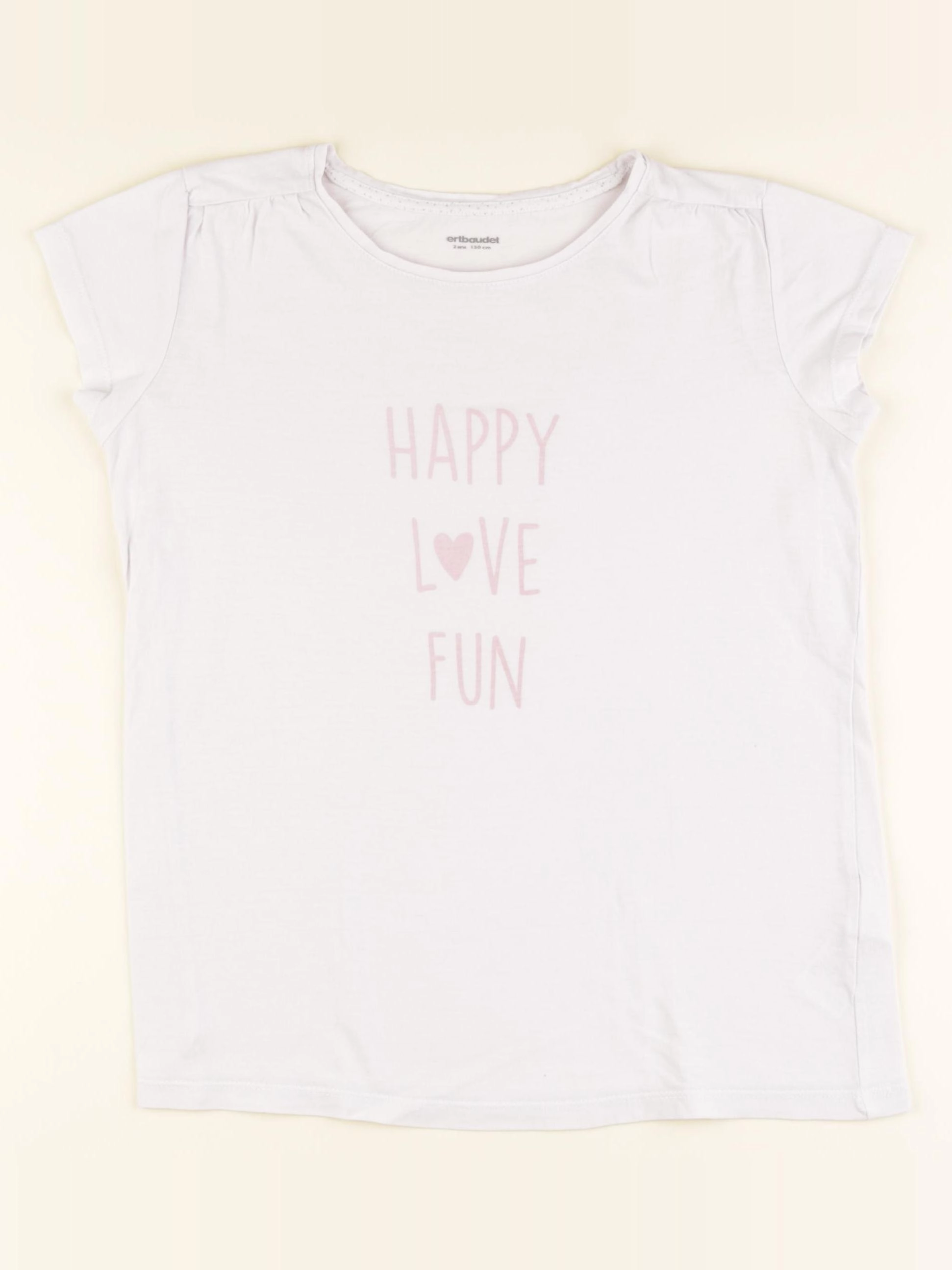 Vertbaudet - tee-shirt blanc - 12 ans