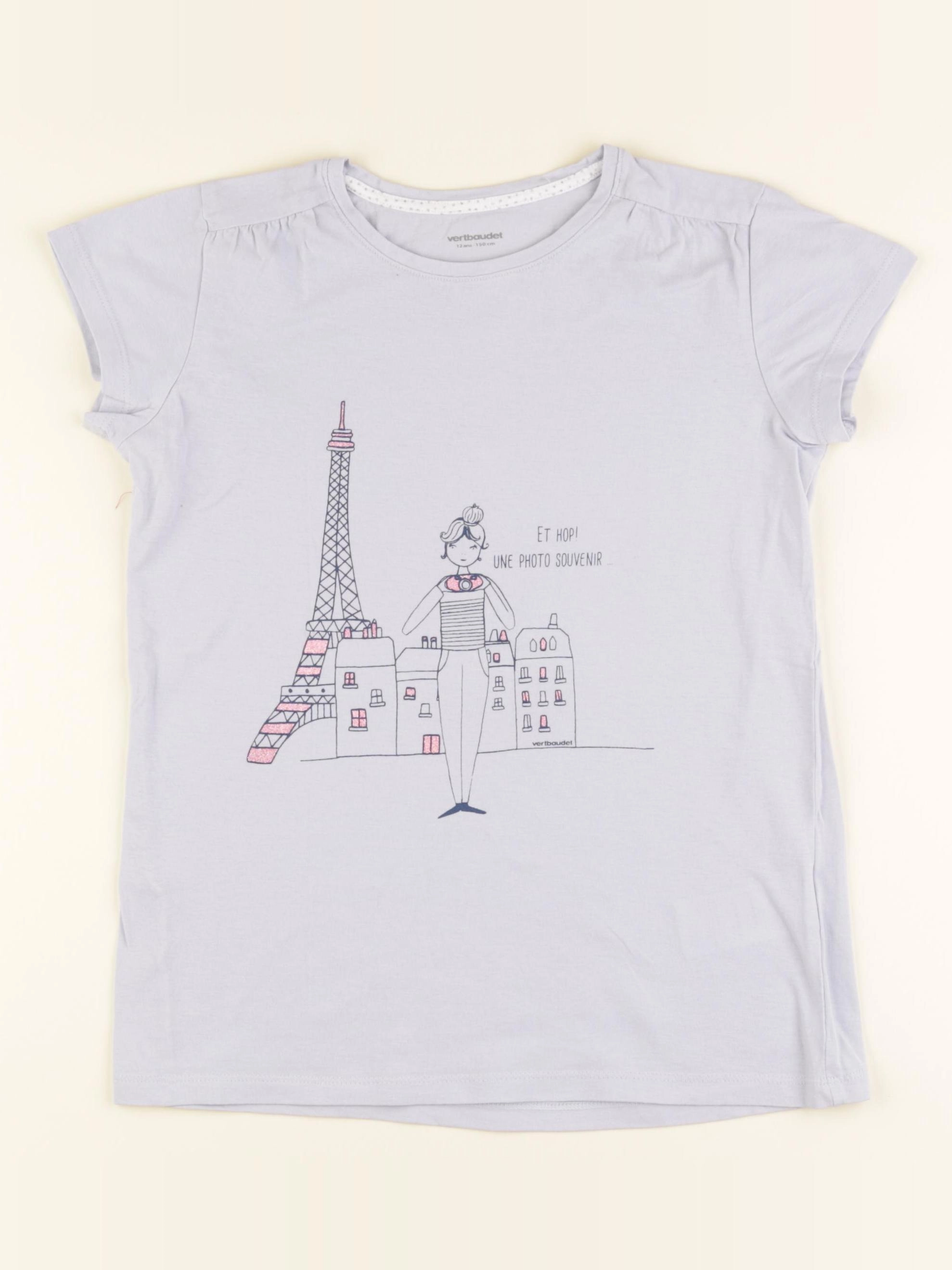 Vertbaudet - tee-shirt gris - 12 ans
