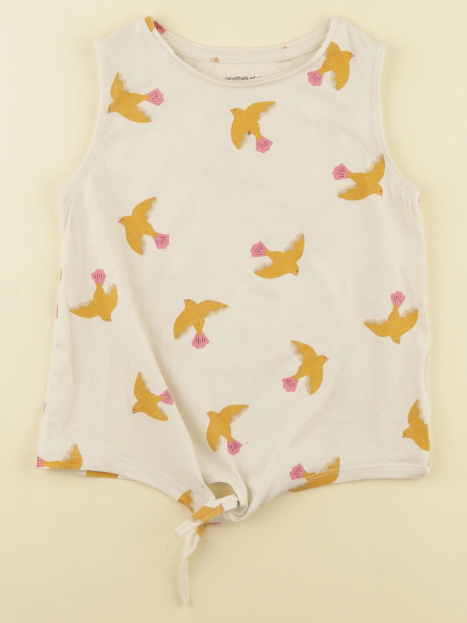 Vertbaudet - débardeur beige - 5 ans