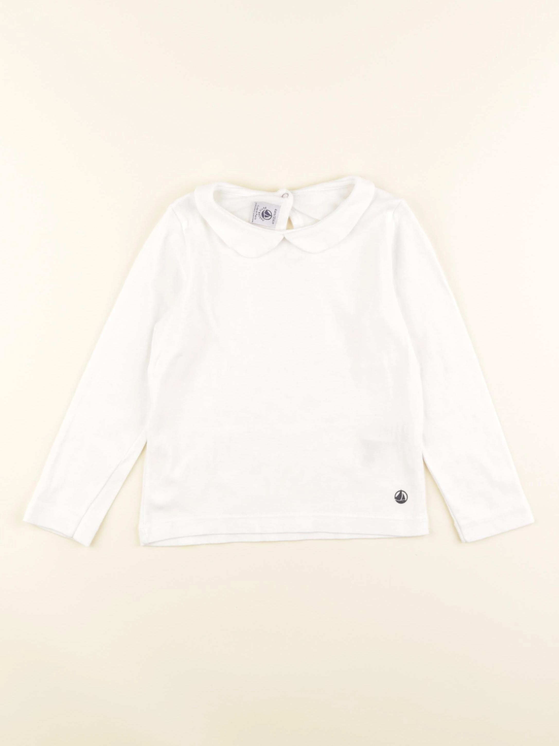 Petit Bateau - tee-shirt blanc - 4 ans