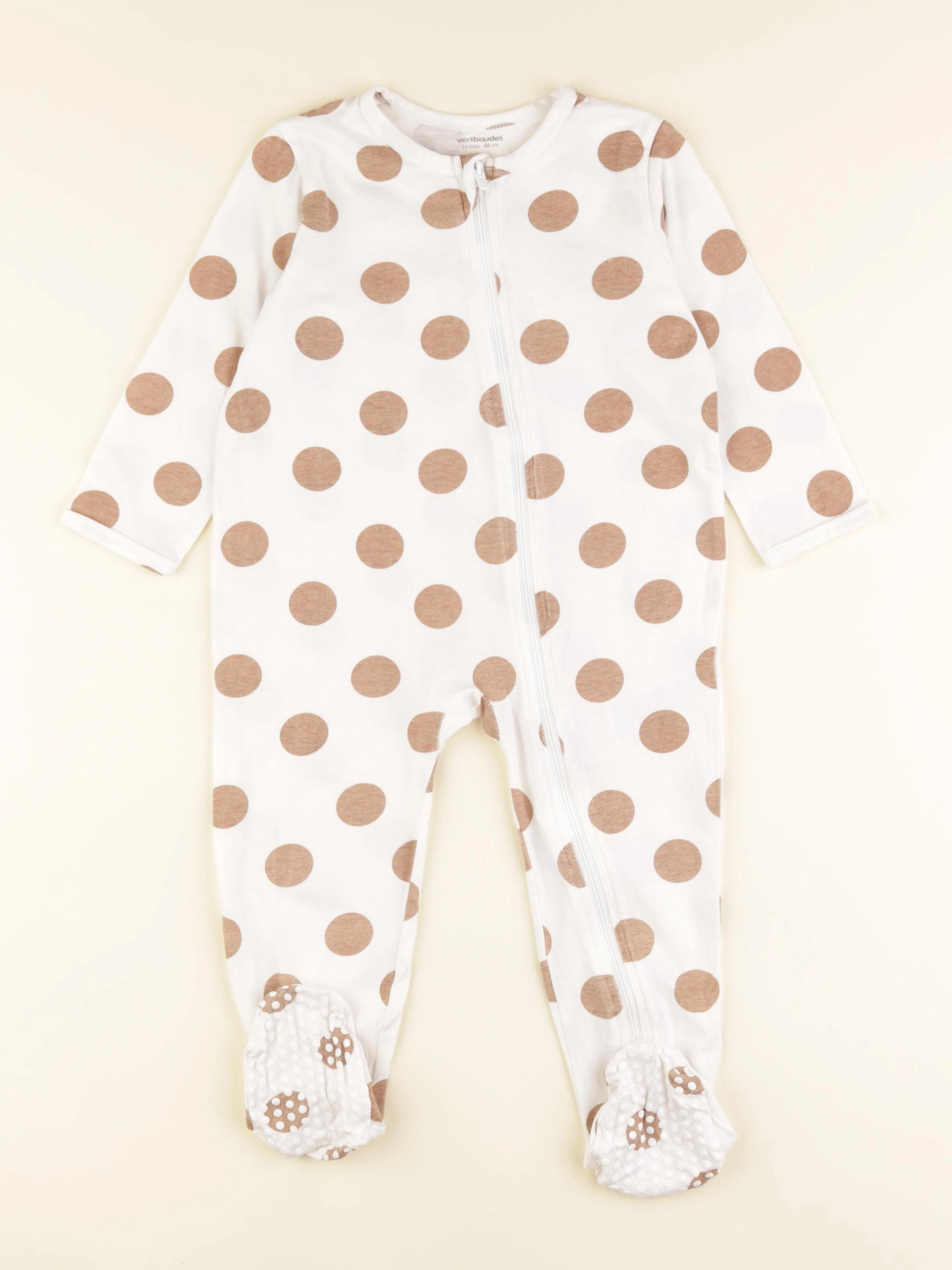 Vertbaudet - pyjama coton blanc - 24 mois