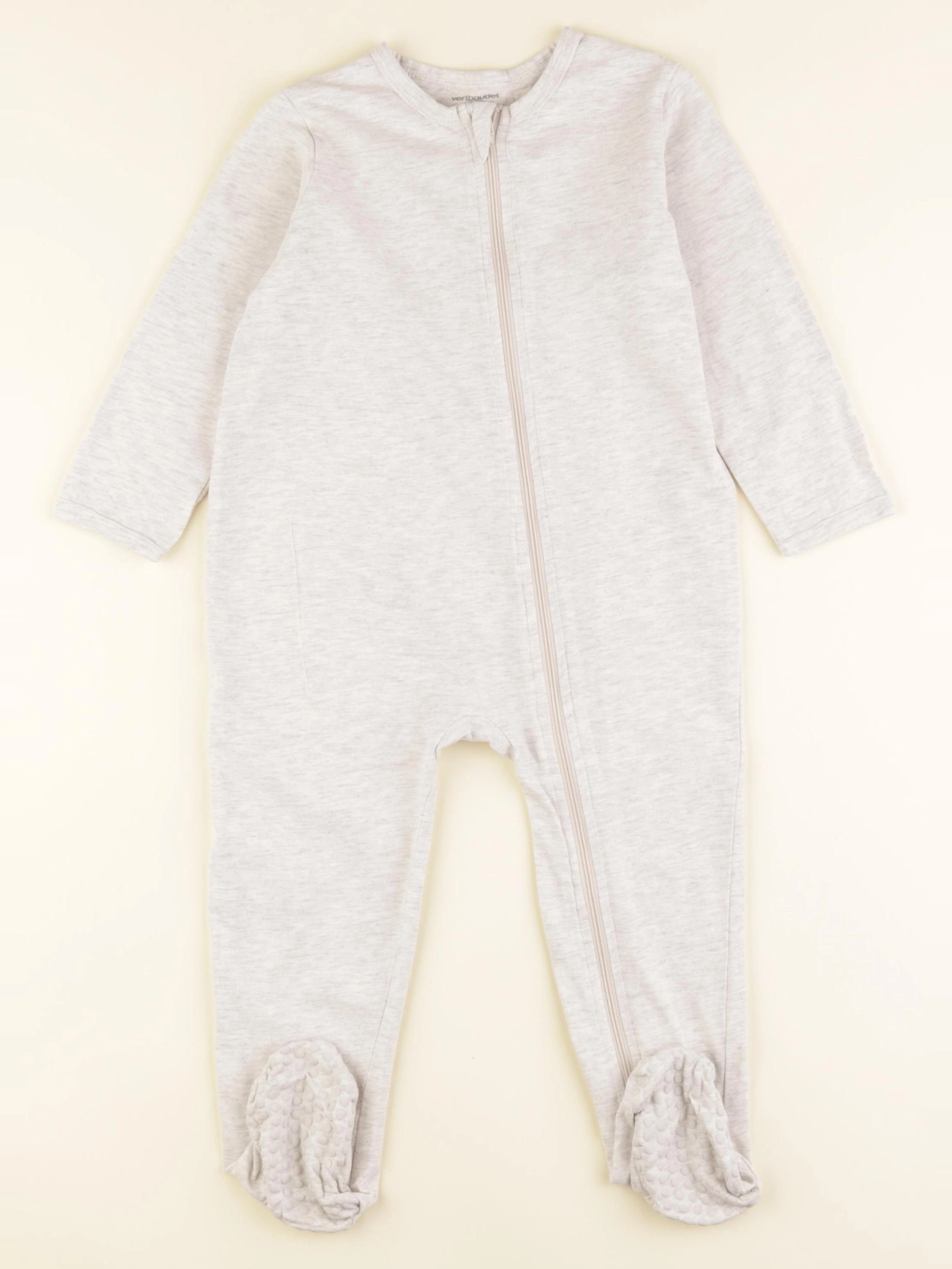 Vertbaudet - pyjama coton gris - 24 mois