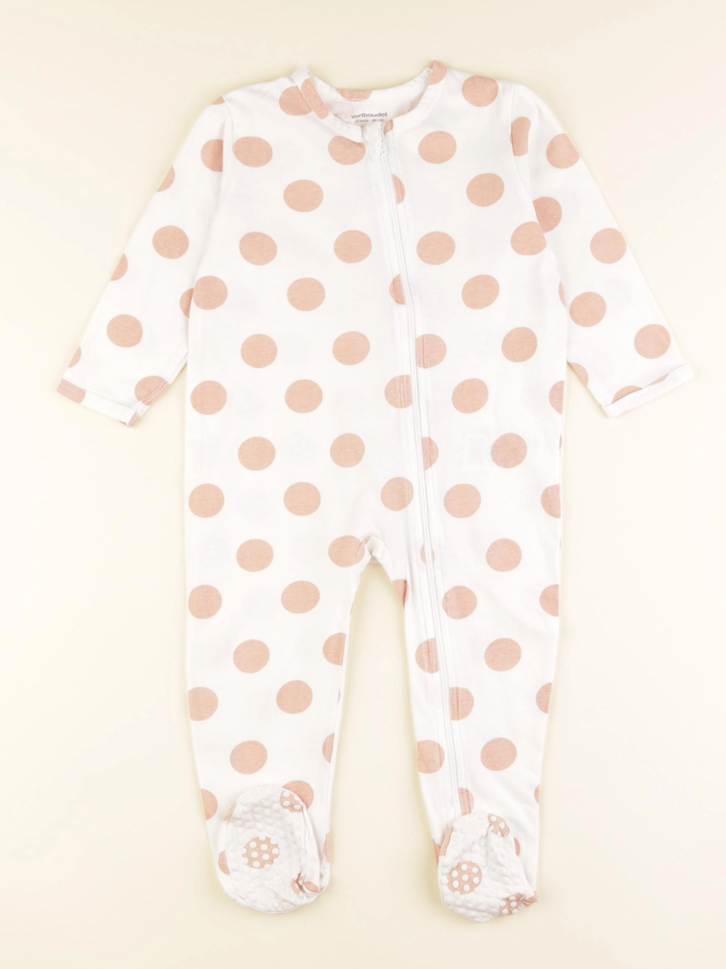 Vertbaudet - pyjama coton blanc - 24 mois