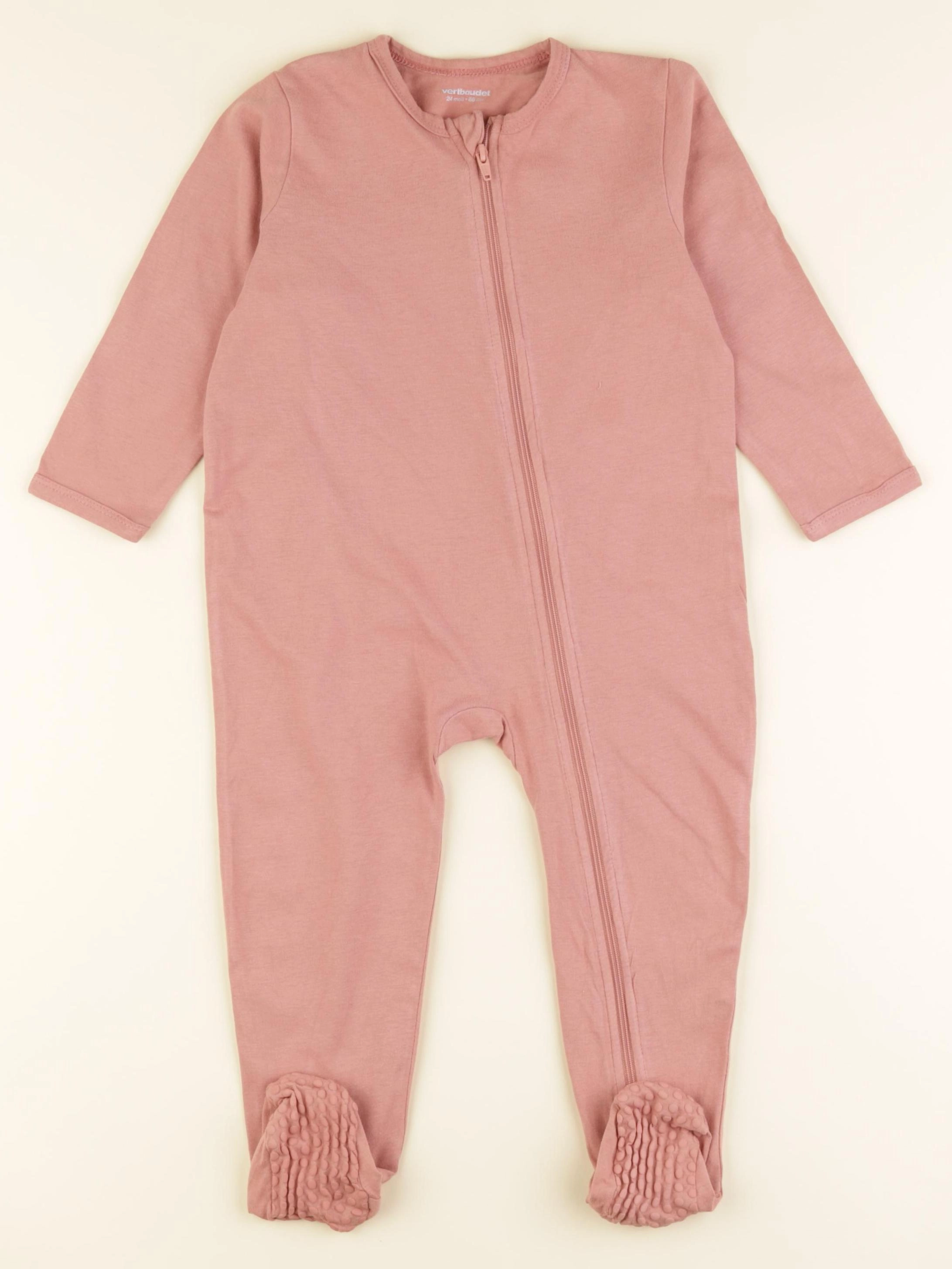 Vertbaudet - pyjama coton rose - 24 mois