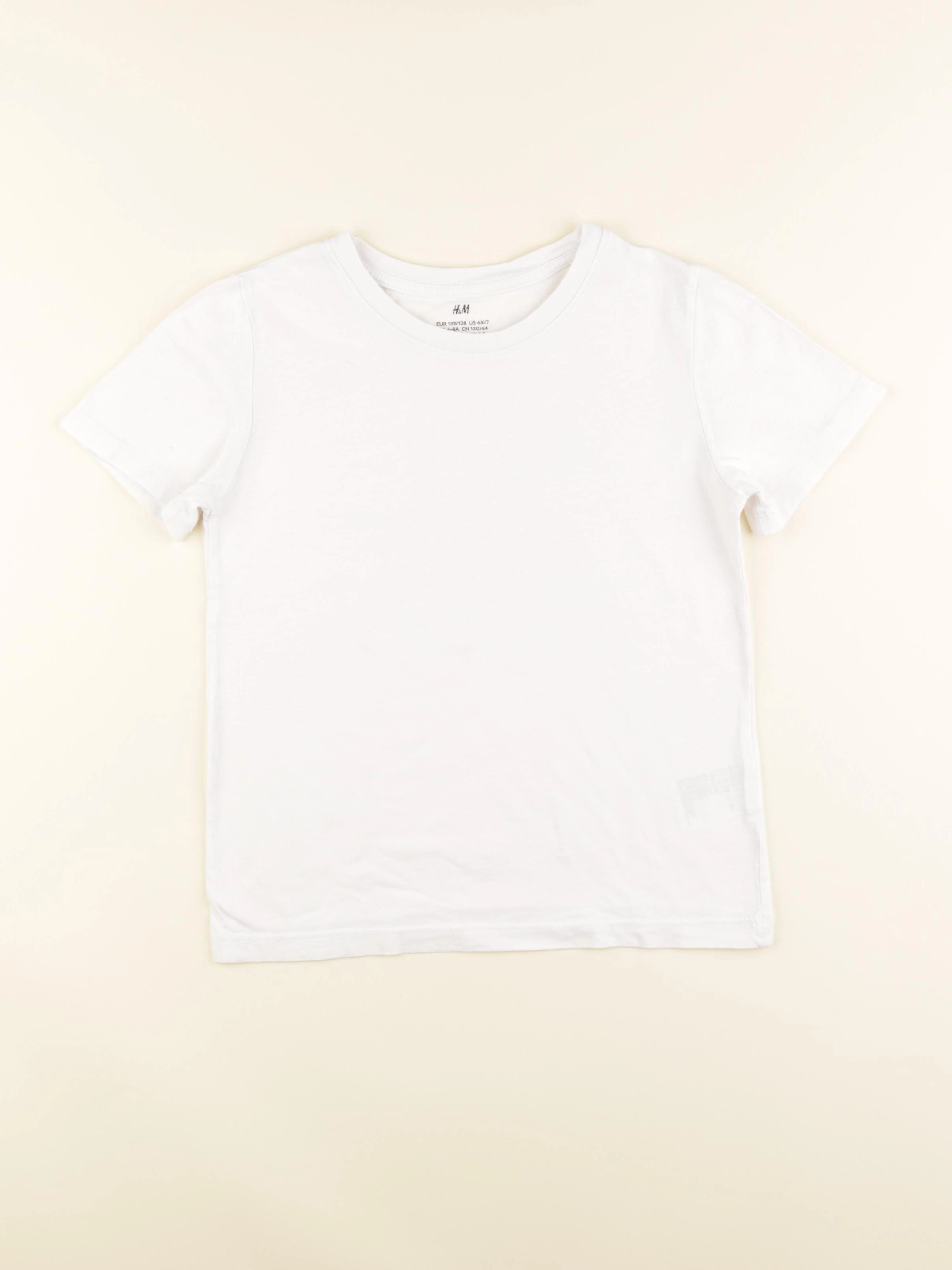 H&M - tee-shirt blanc - 6/7 ans