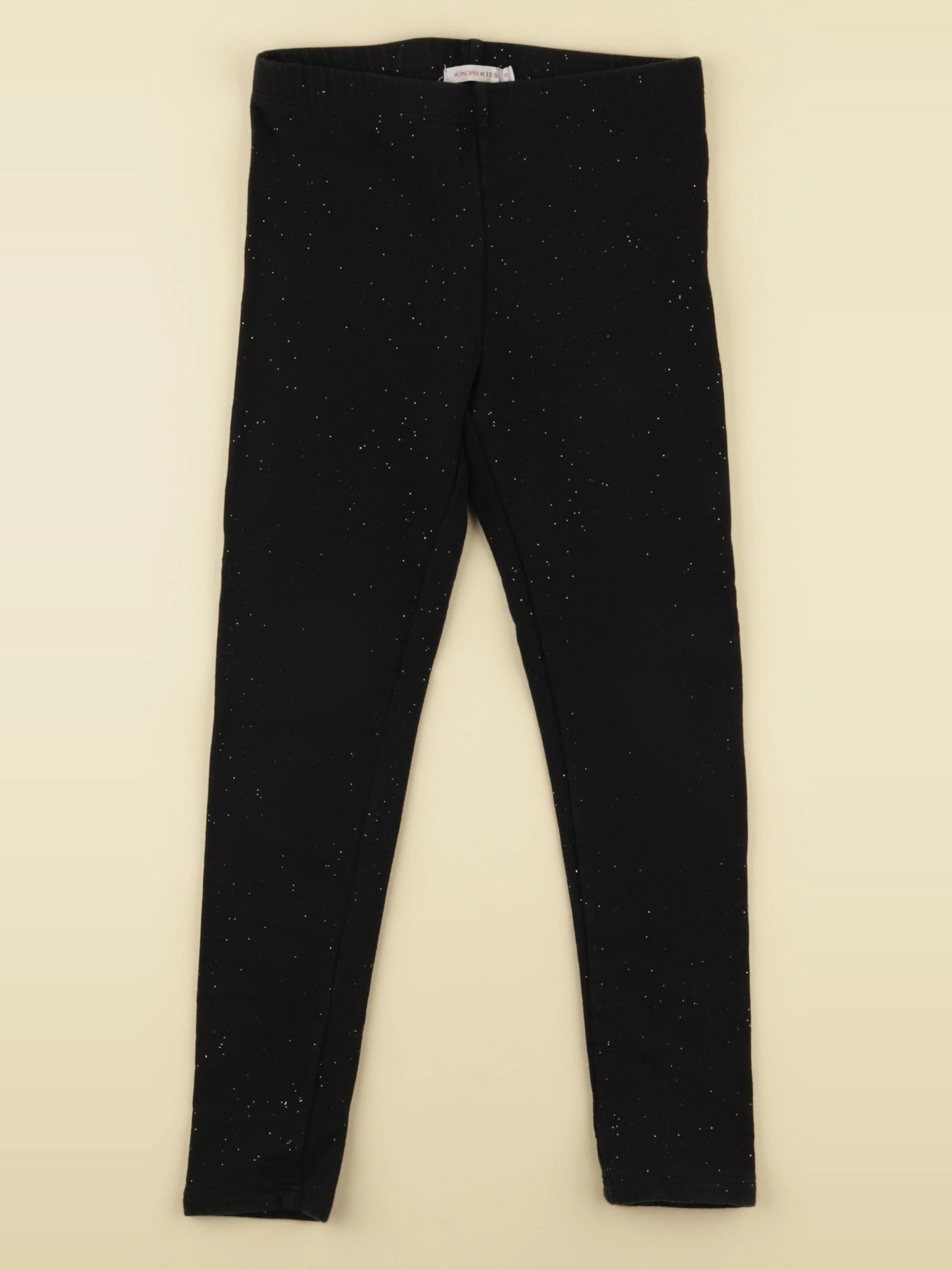 Monoprix - legging doublé bleu, argent - 6 ans