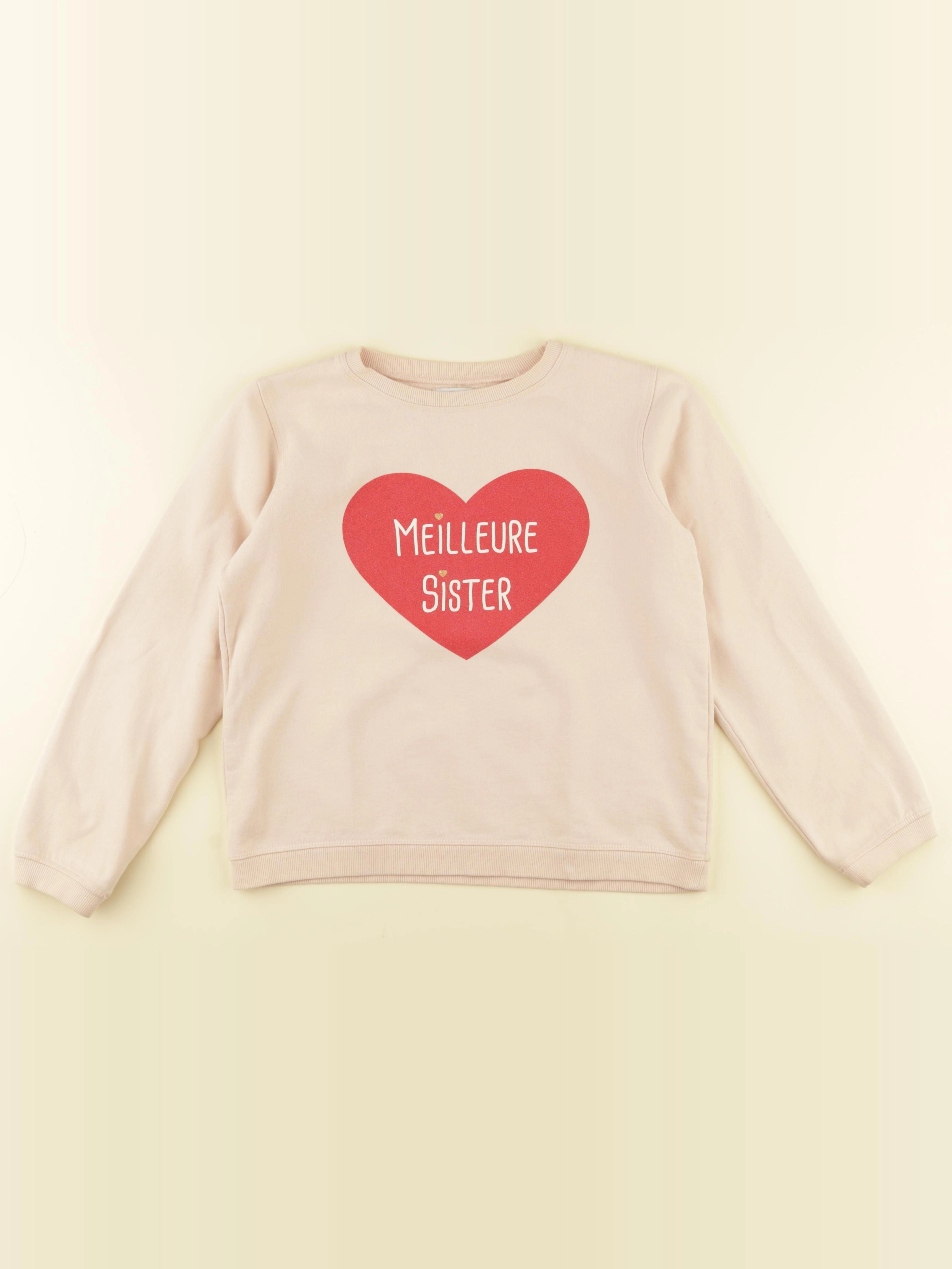 Vertbaudet - sweat rose - 12 ans