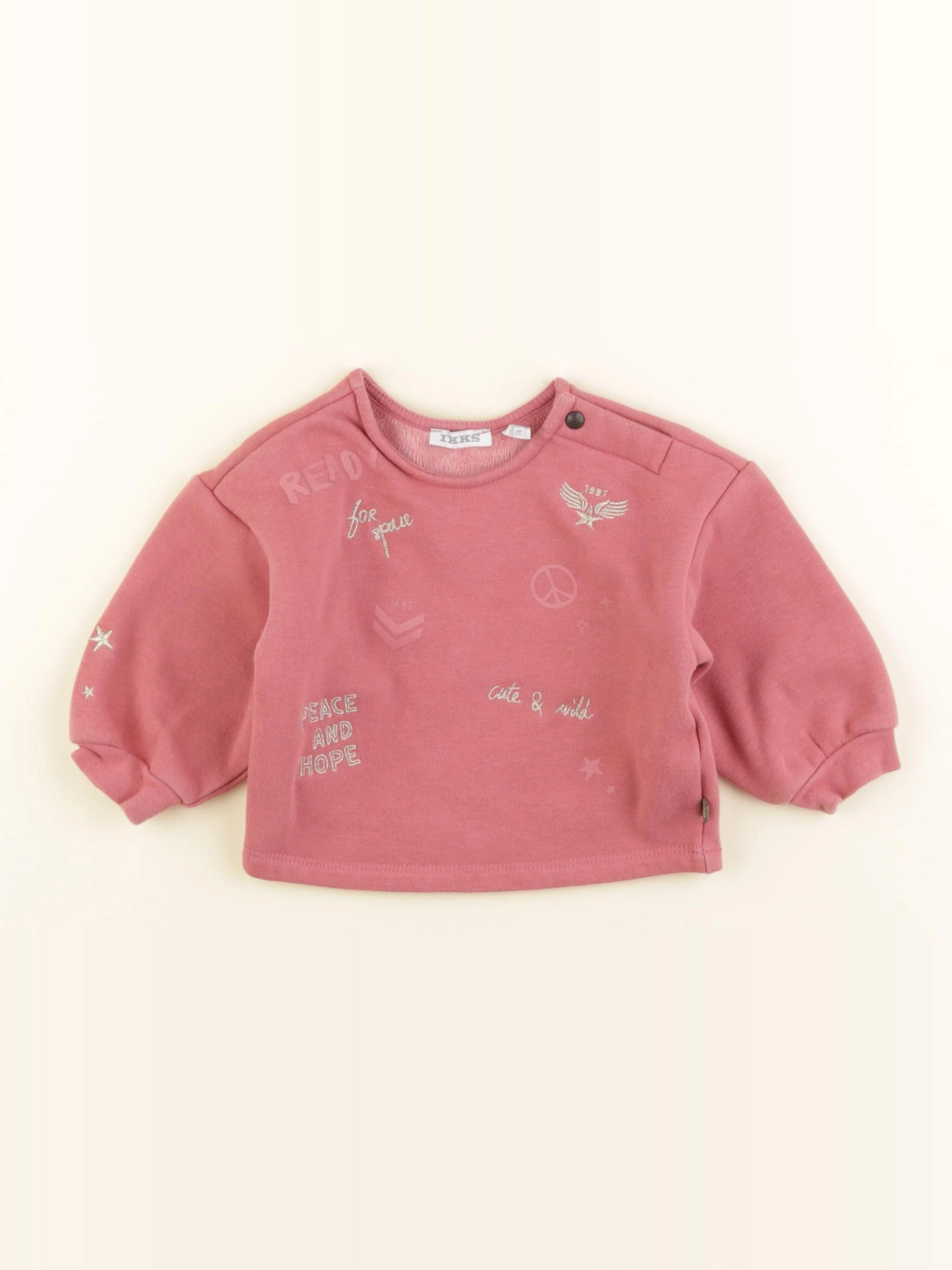 IKKS - sweat rose - 12 mois