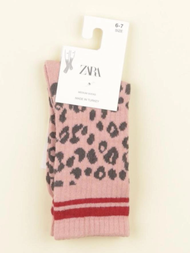Zara - chaussettes rose, noir - 6/7 ans