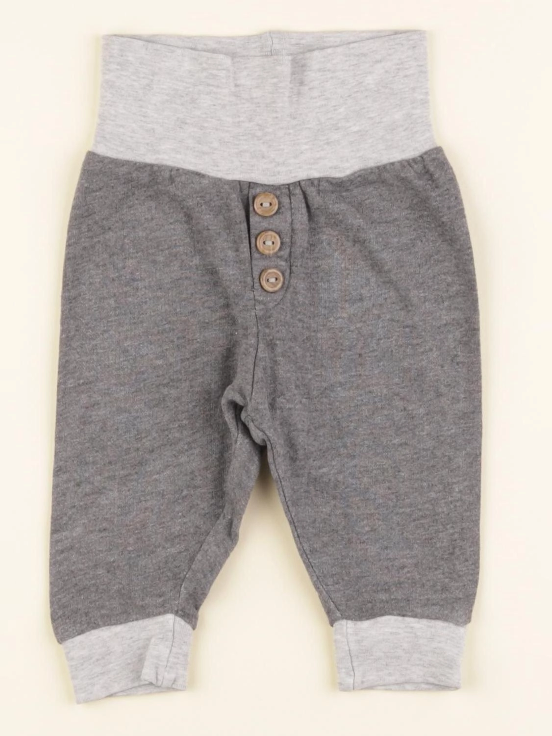 H&M - pantalon gris - 3 mois