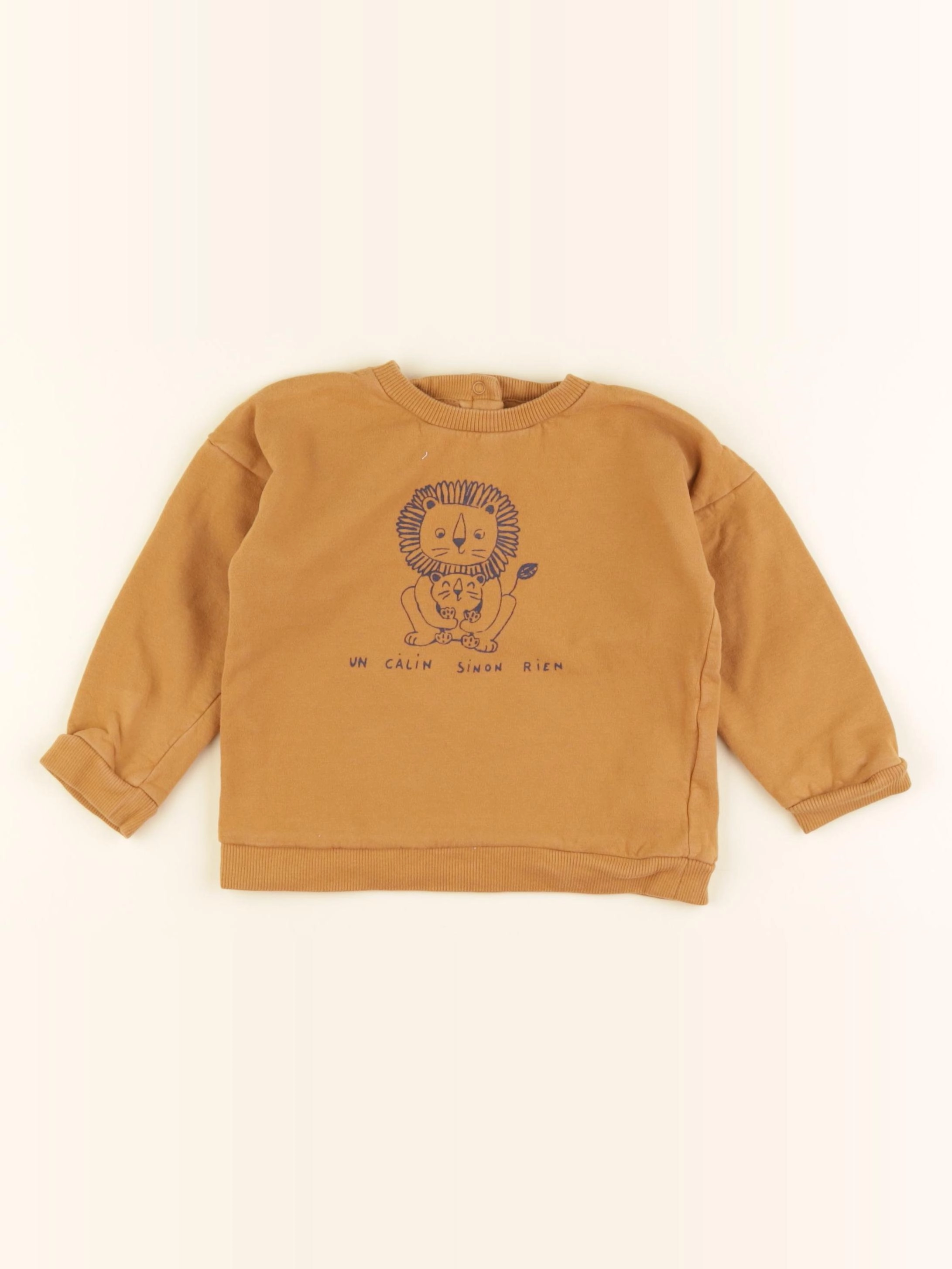 Vertbaudet - sweat jaune - 18 mois