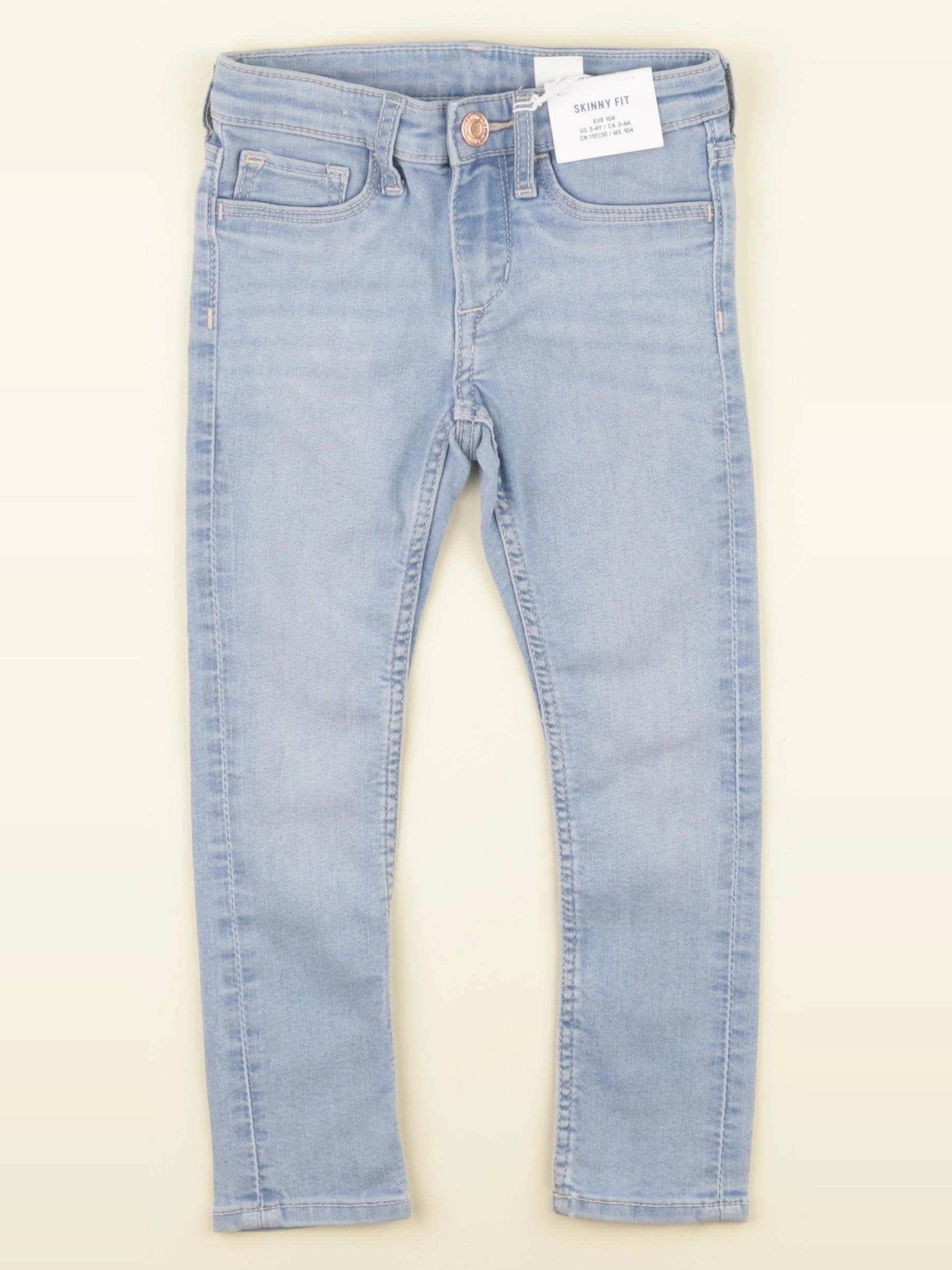 H&M - jean bleu - 3/4 ans