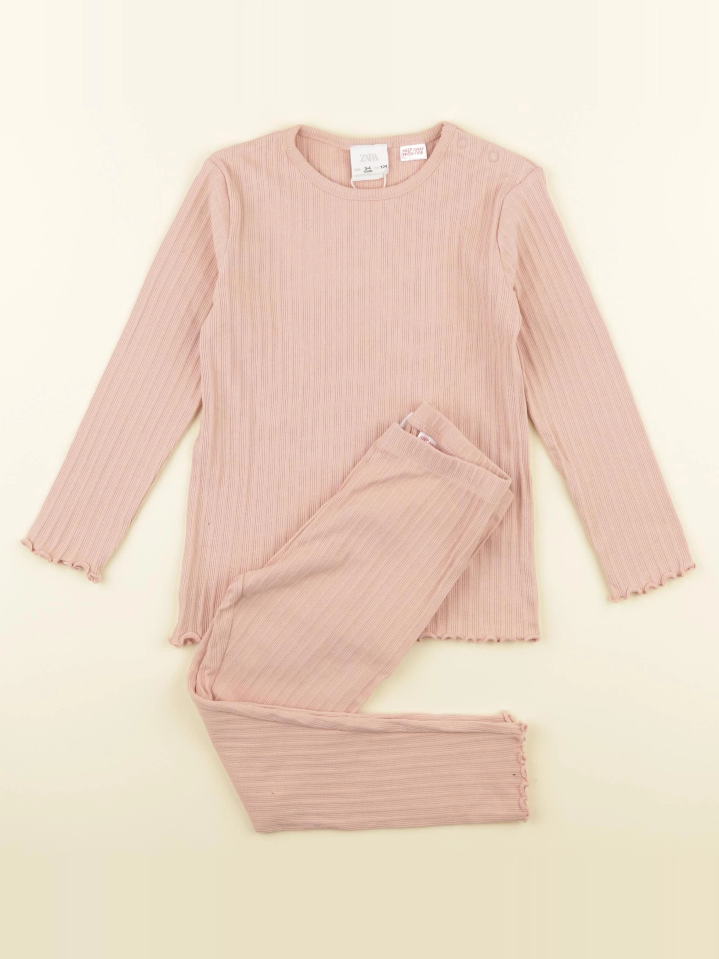 Zara - pyjama coton rose - 6/7 ans
