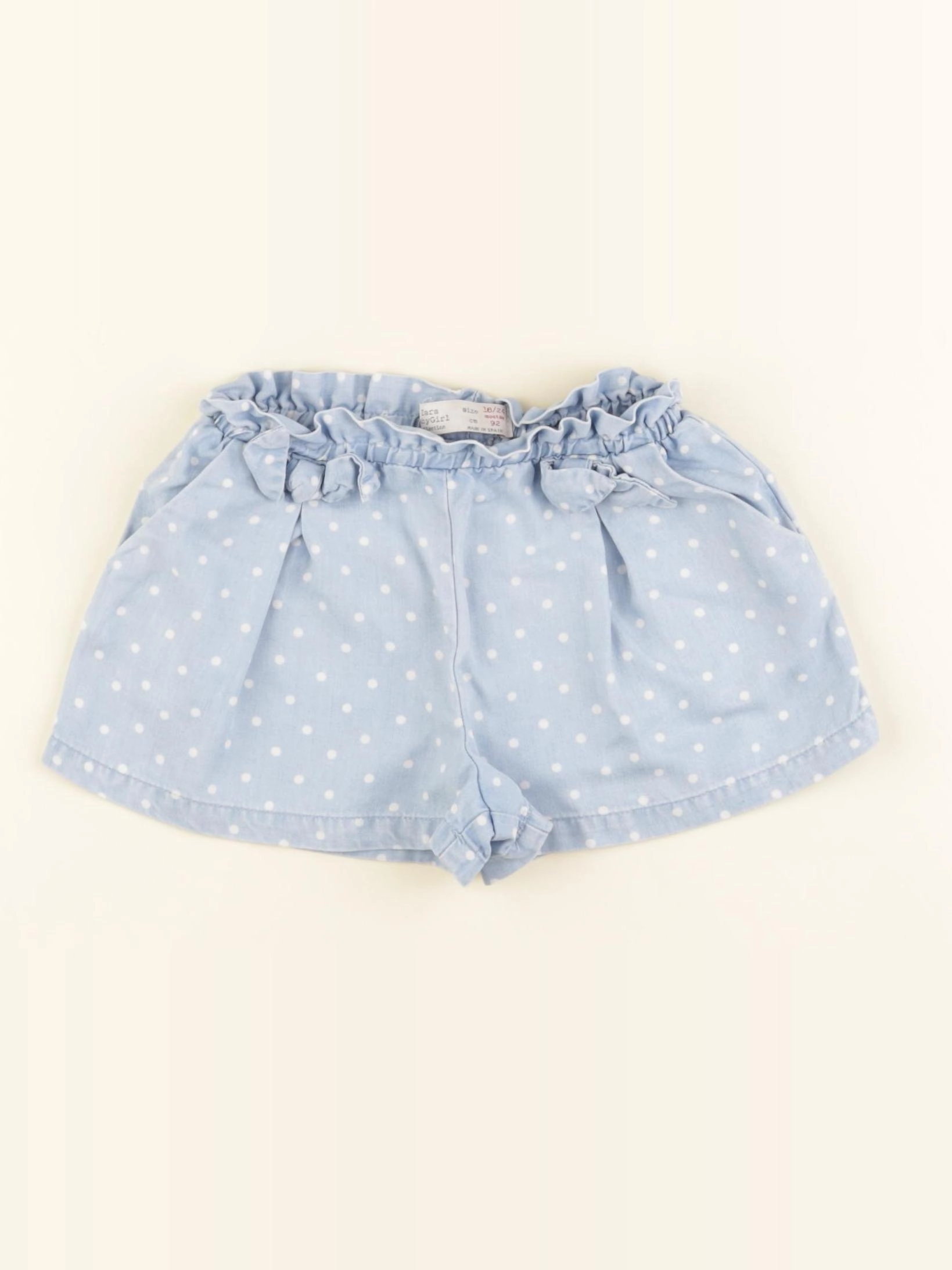 Zara - short bleu - 18/24 mois