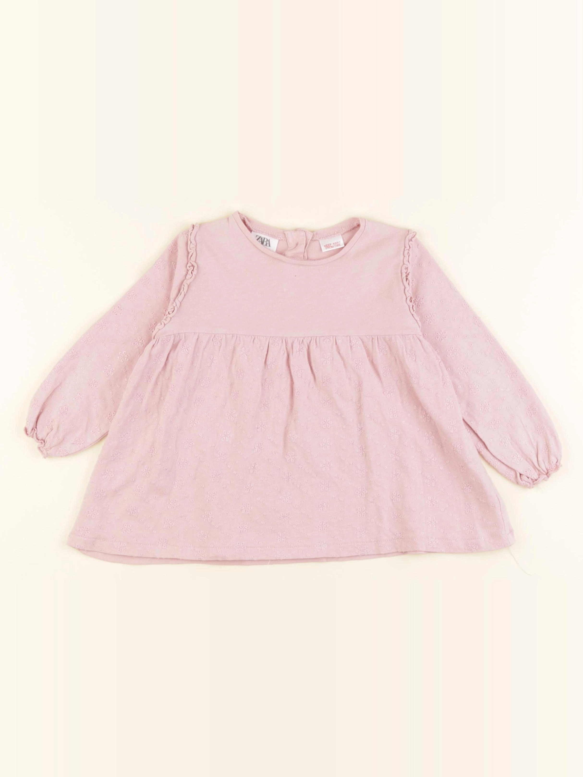 Zara - tee-shirt rose - 2/3 ans