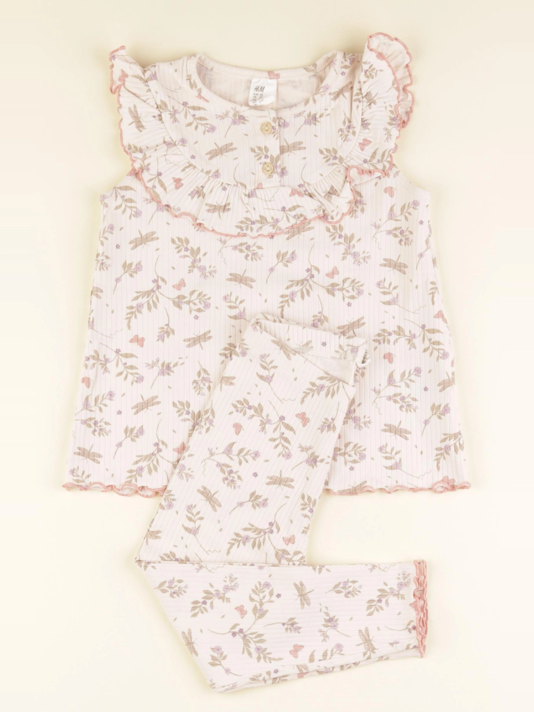 H&M - pyjama coton beige - 3 ans