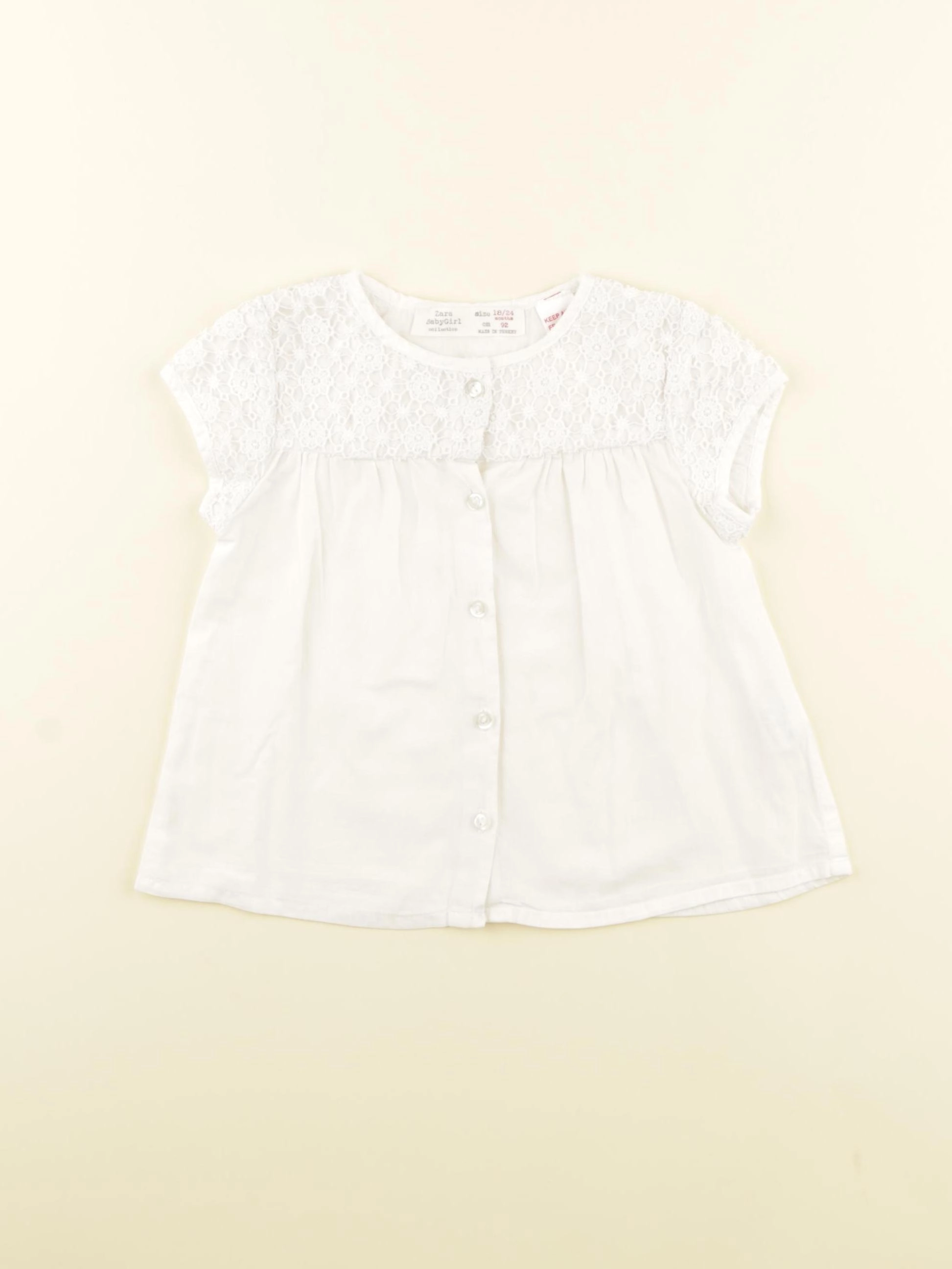 Zara - tee-shirt blanc - 18/24 mois
