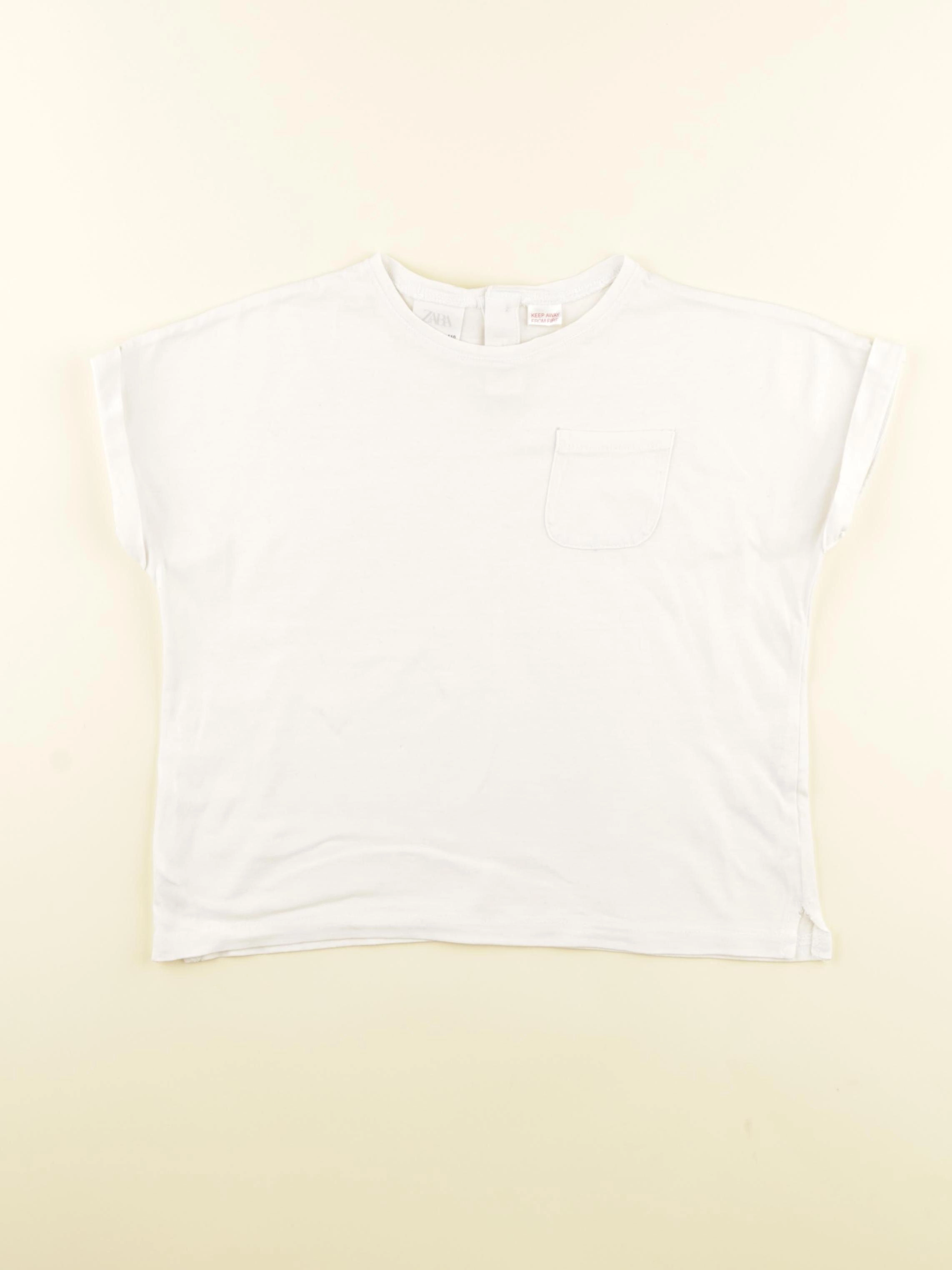 Zara - tee-shirt blanc - 4/5 ans