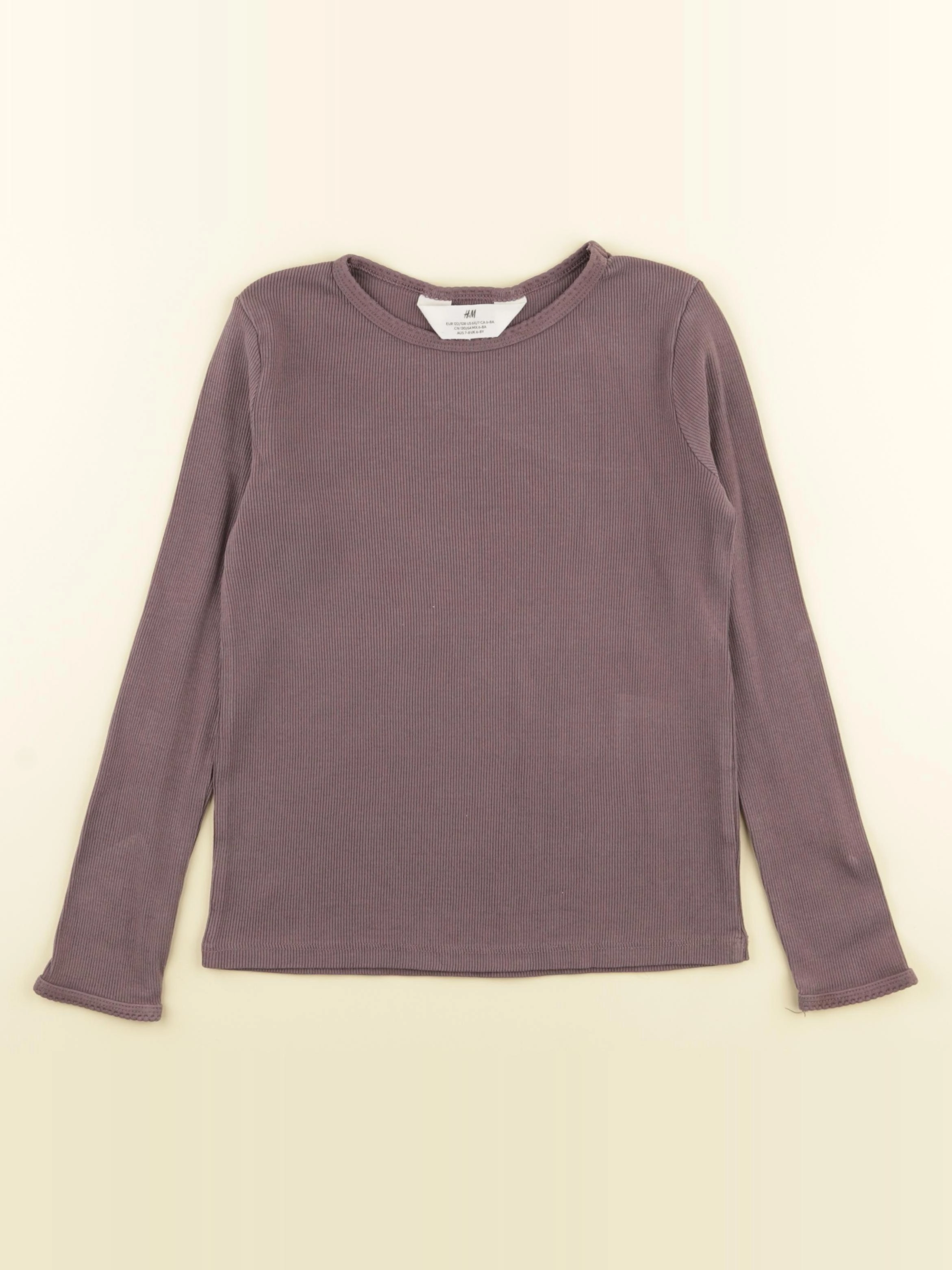 H&M - tee-shirt violet - 7/8 ans