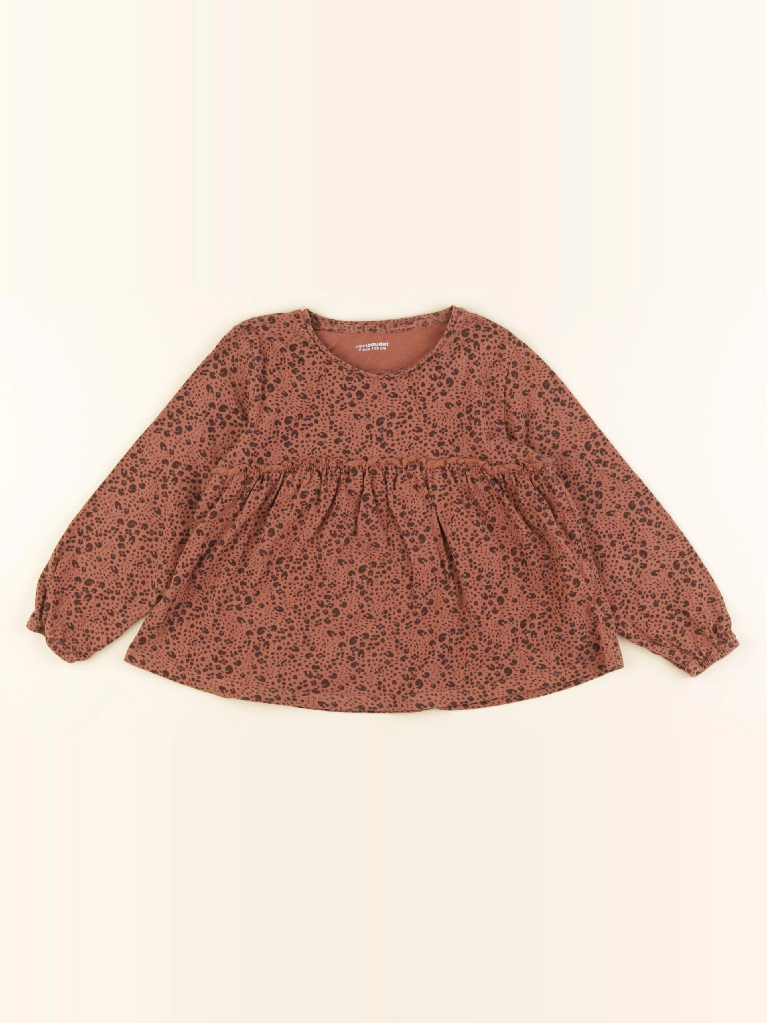 Vertbaudet - tee-shirt marron - 5 ans