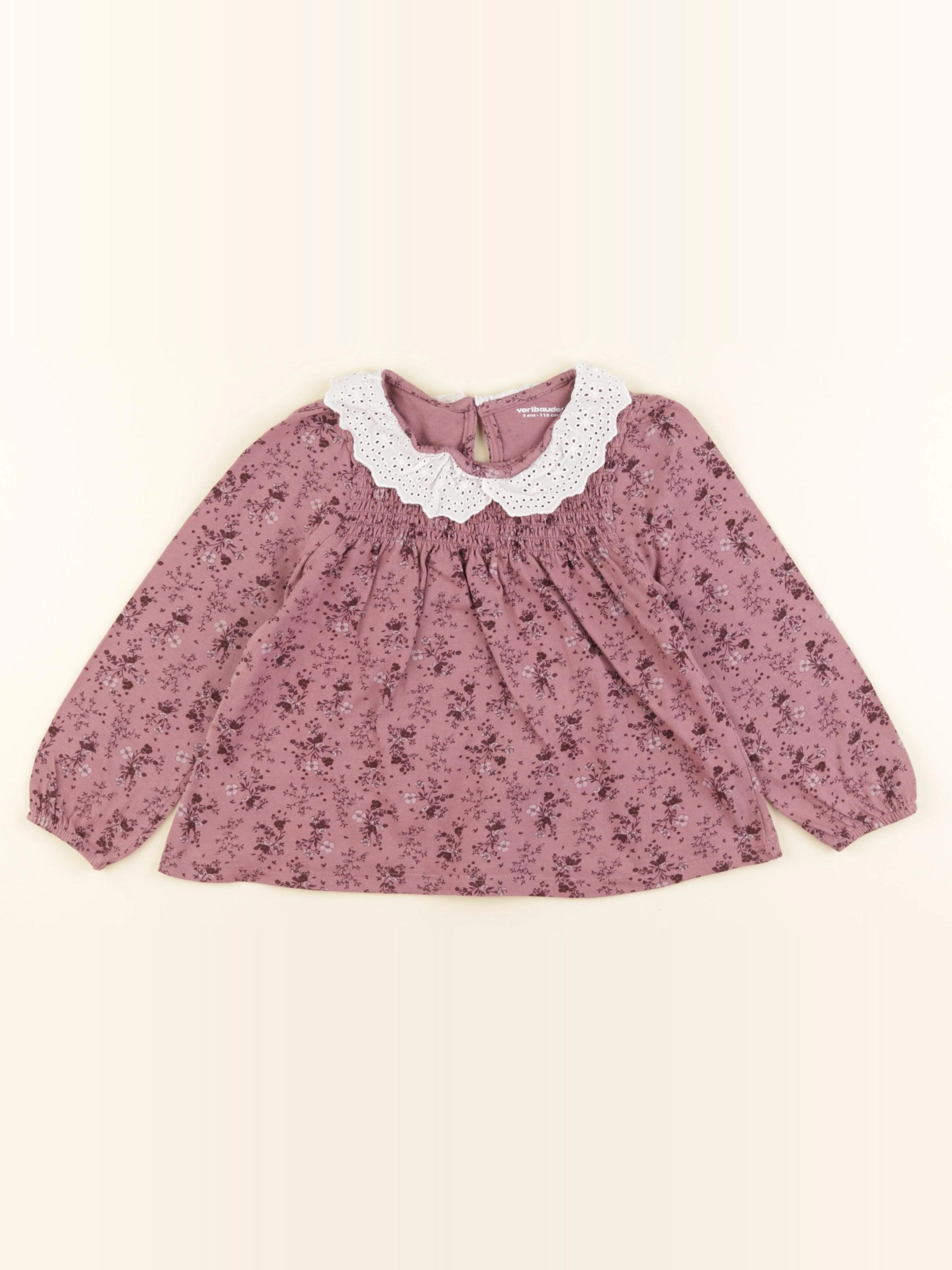 Vertbaudet - tee-shirt violet - 5 ans