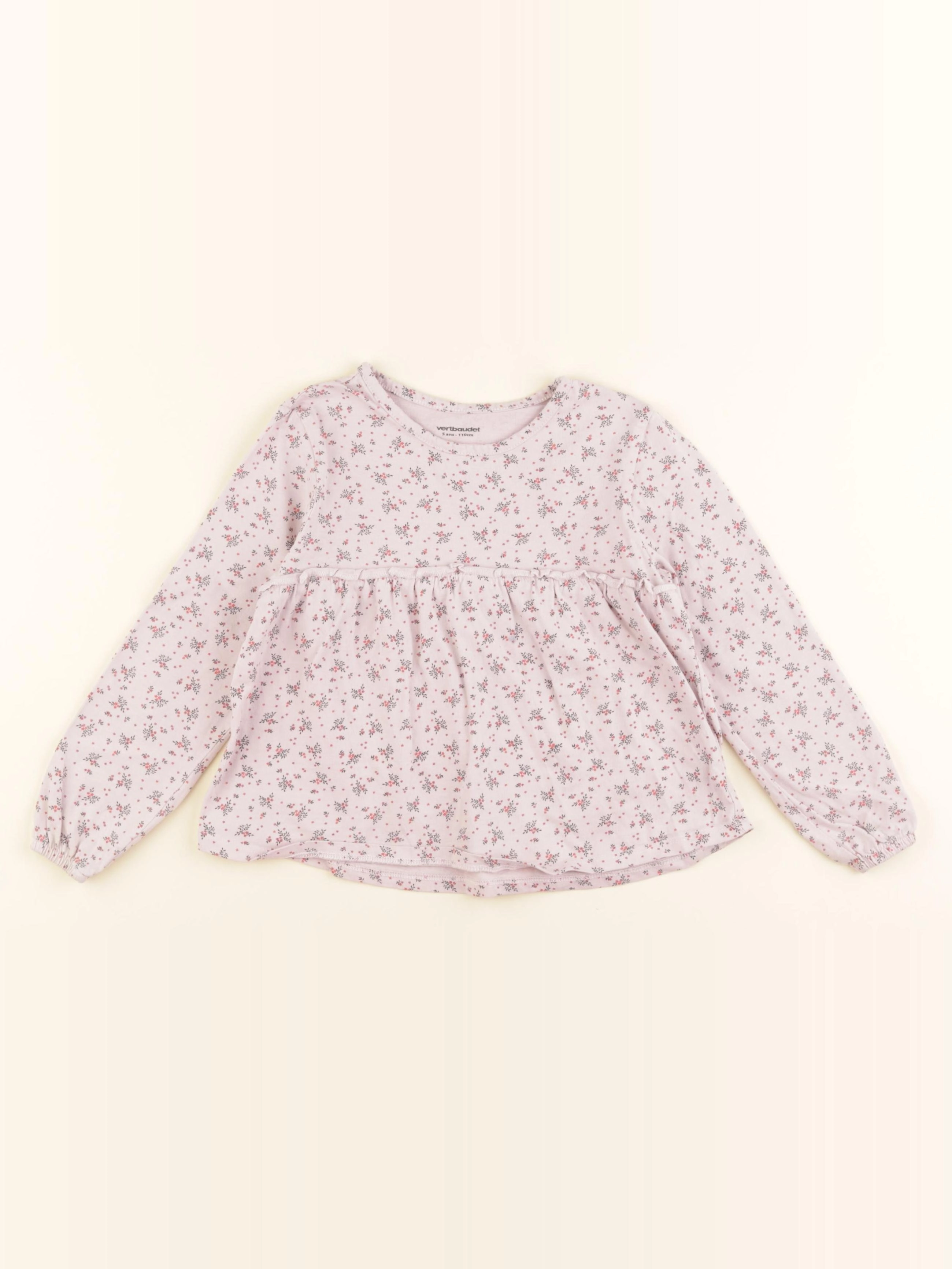 Vertbaudet - tee-shirt rose - 5 ans