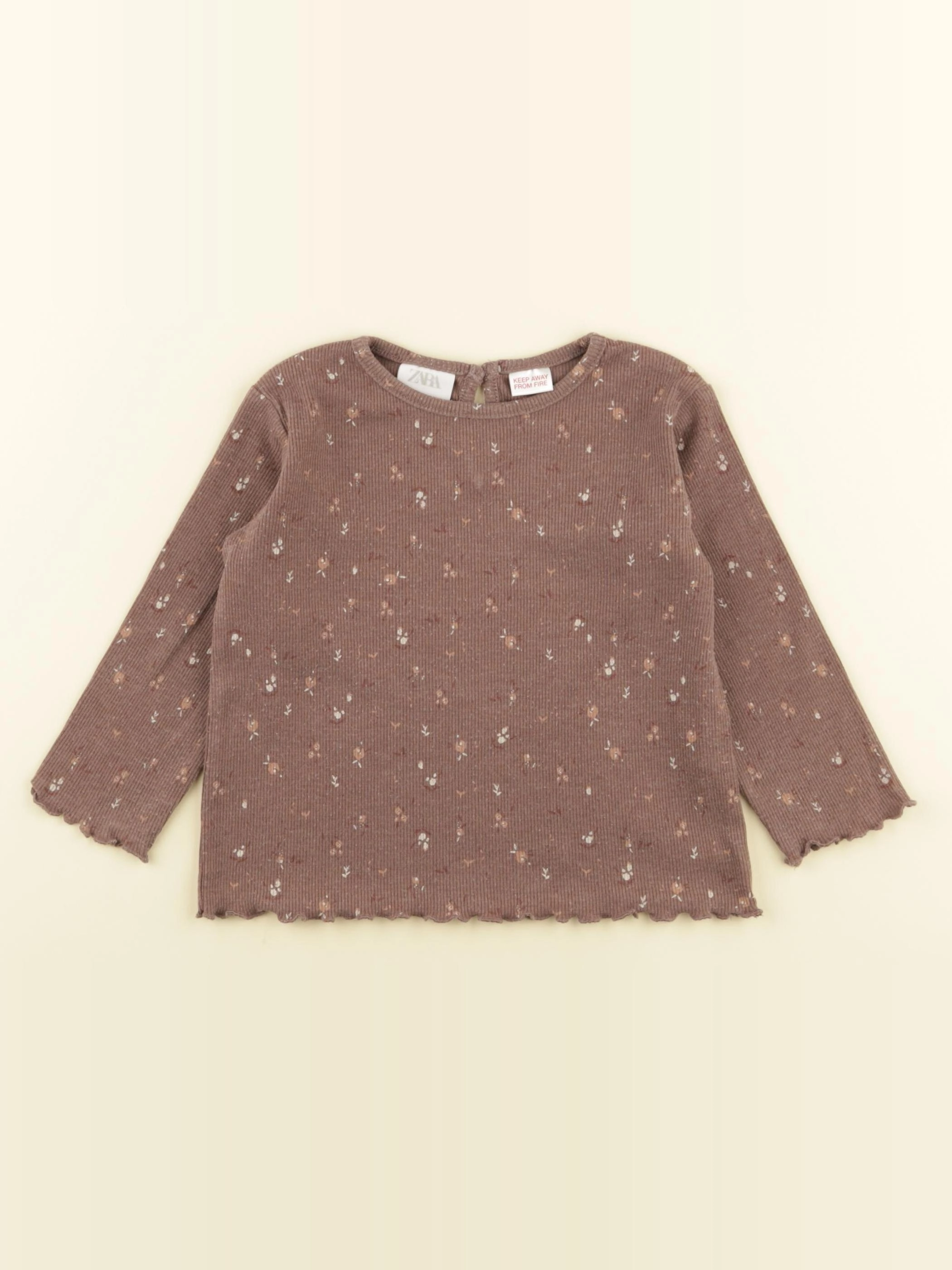 Zara - tee-shirt marron - 9/12 mois