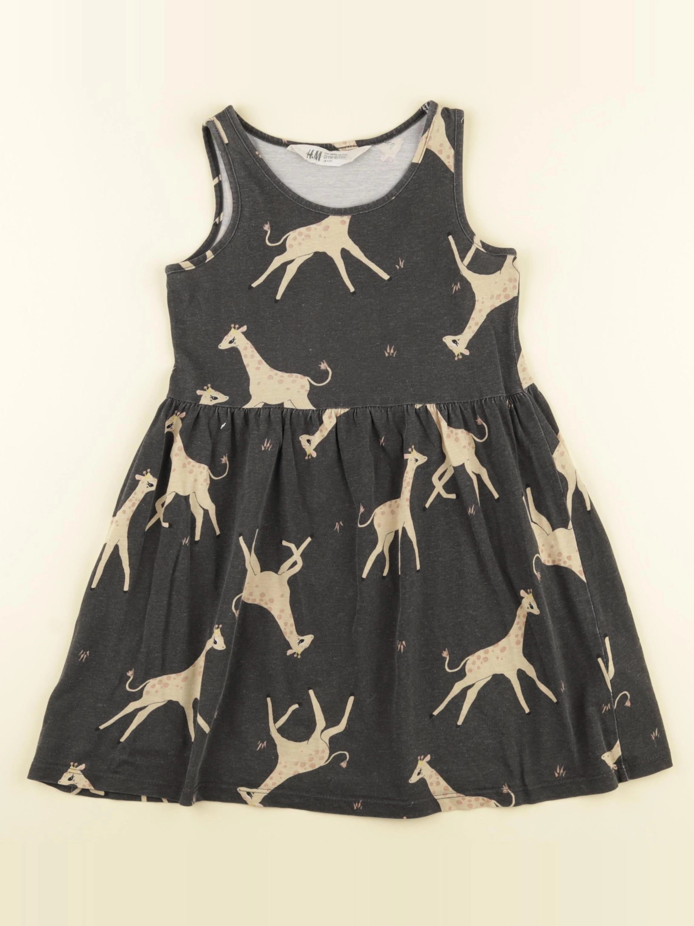 H&M - robe gris - 4/6 ans