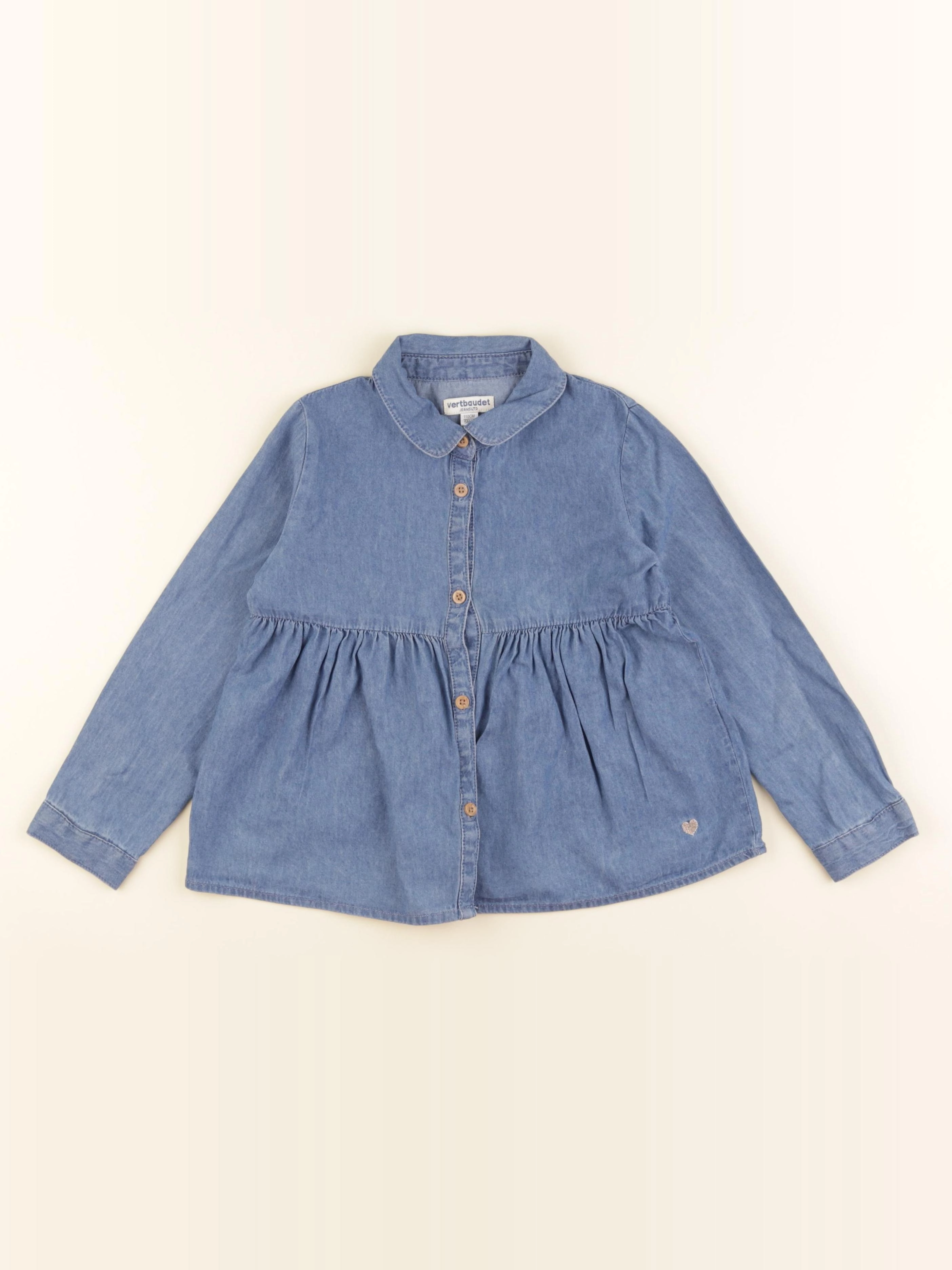Vertbaudet - blouse bleu - 5 ans