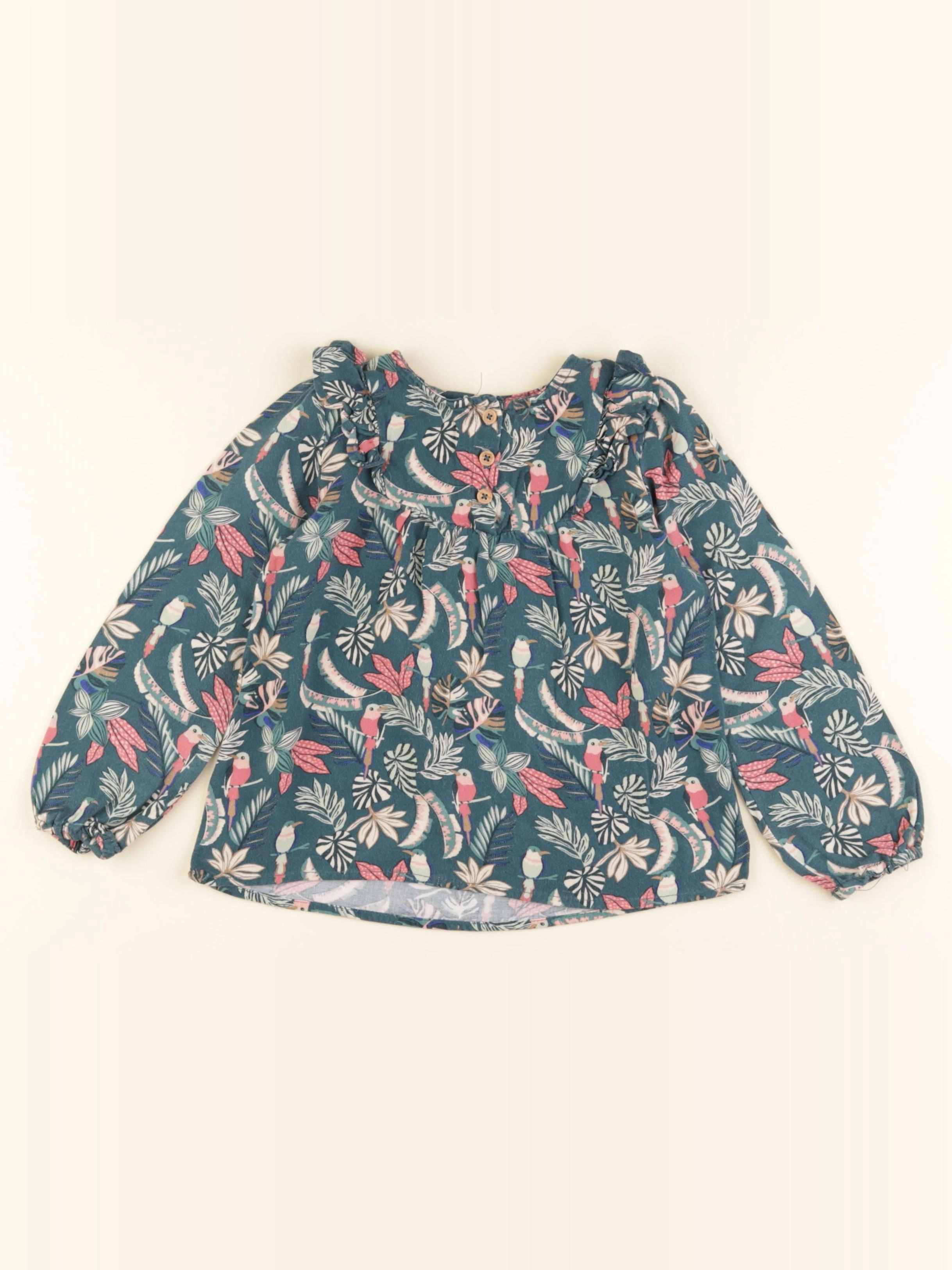 Vertbaudet - blouse vert, rose - 5 ans