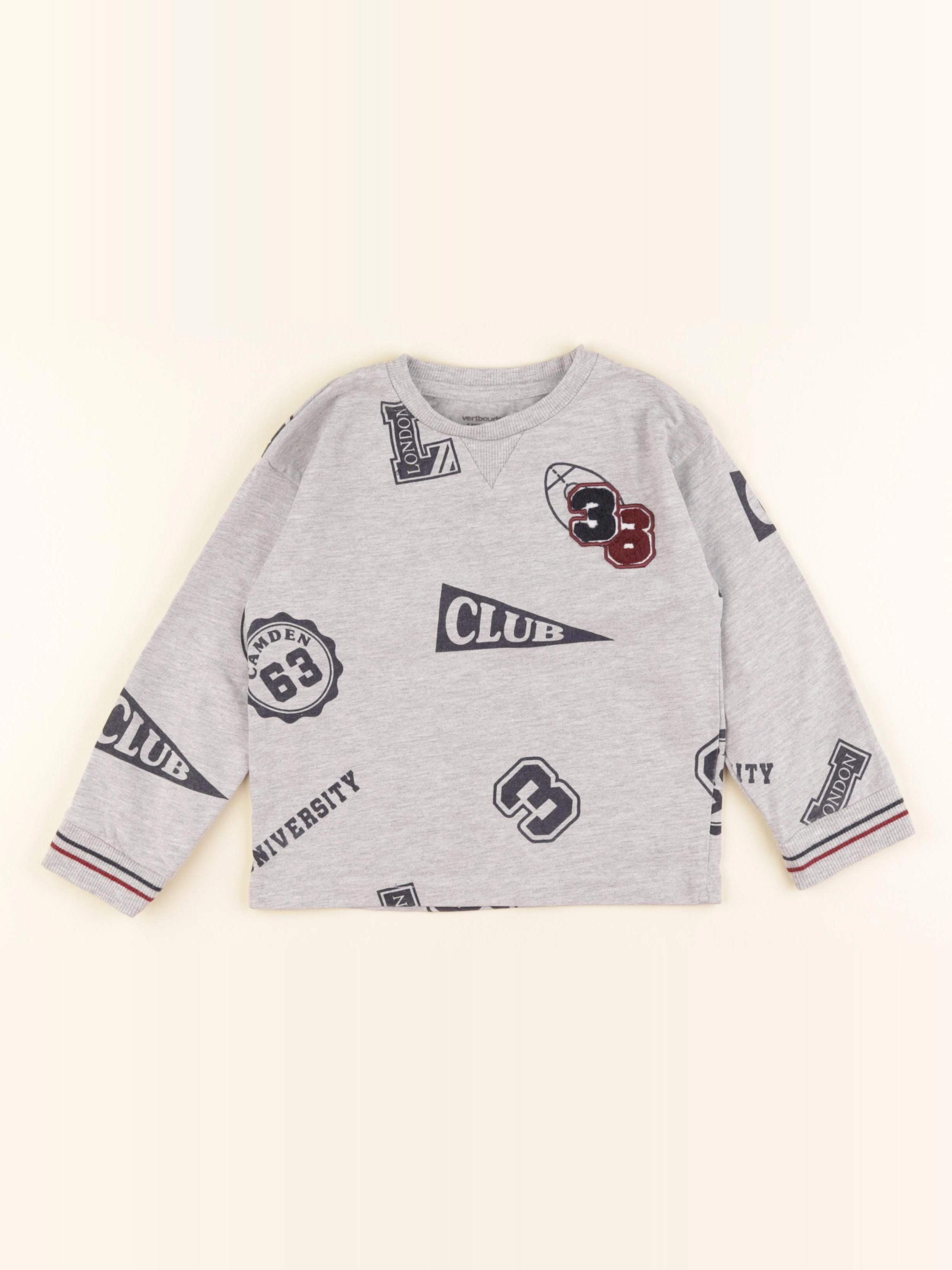 Vertbaudet - tee-shirt gris - 4 ans