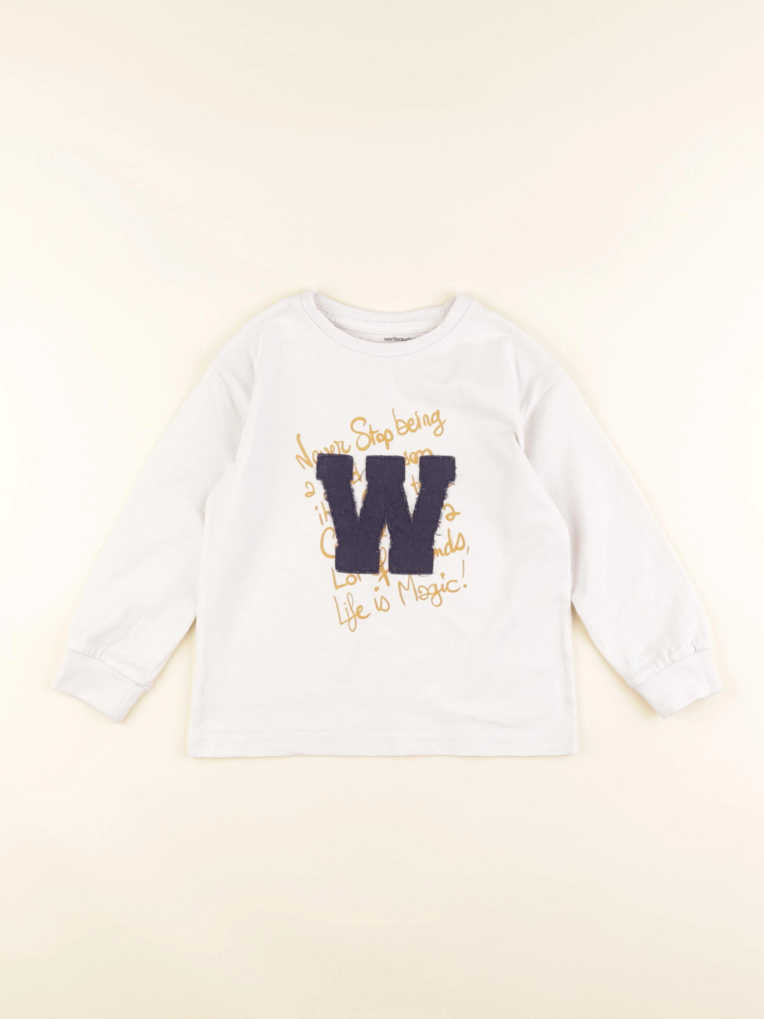 Vertbaudet - tee-shirt blanc - 4 ans