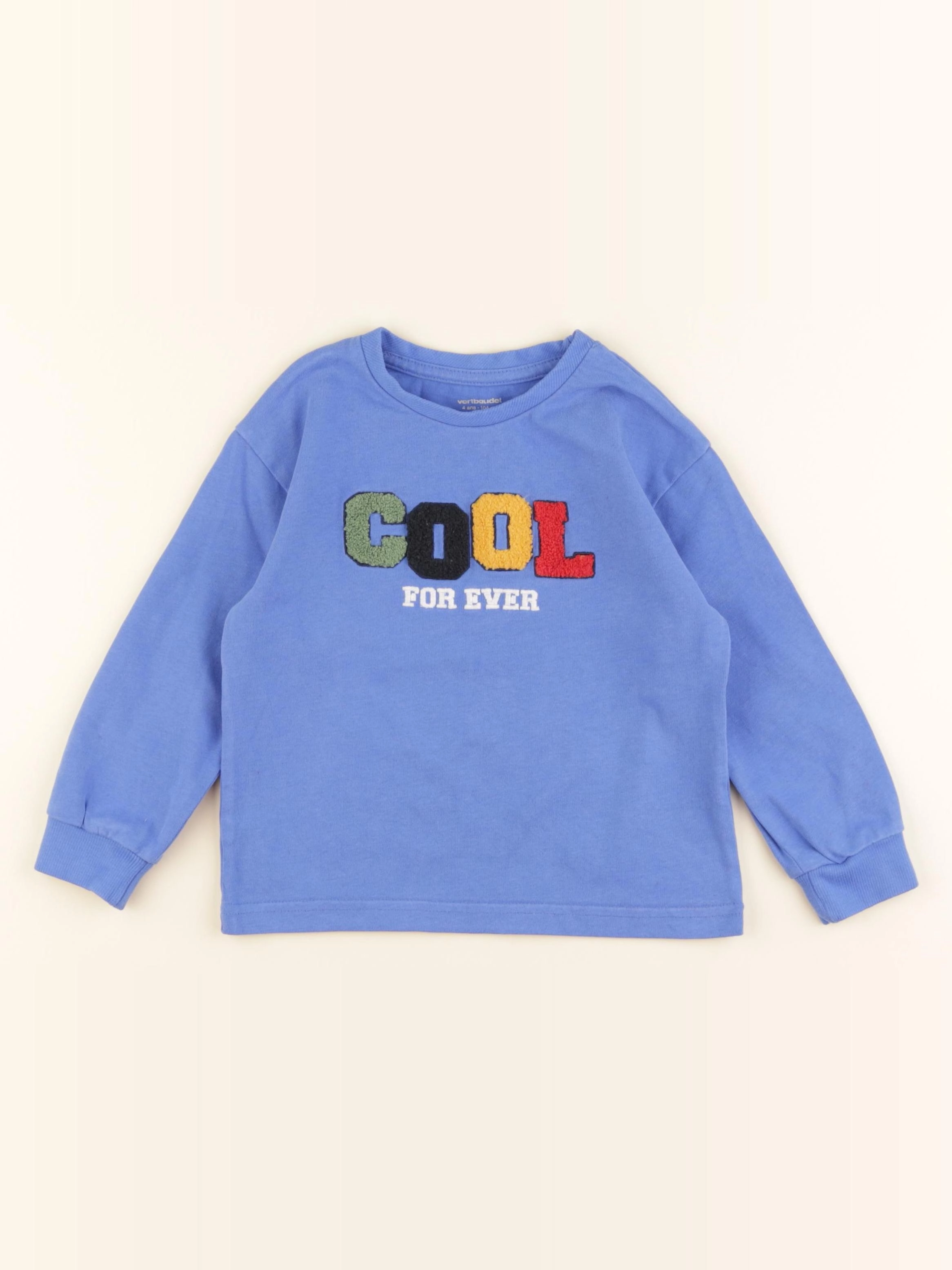 Vertbaudet - sweat bleu - 4 ans