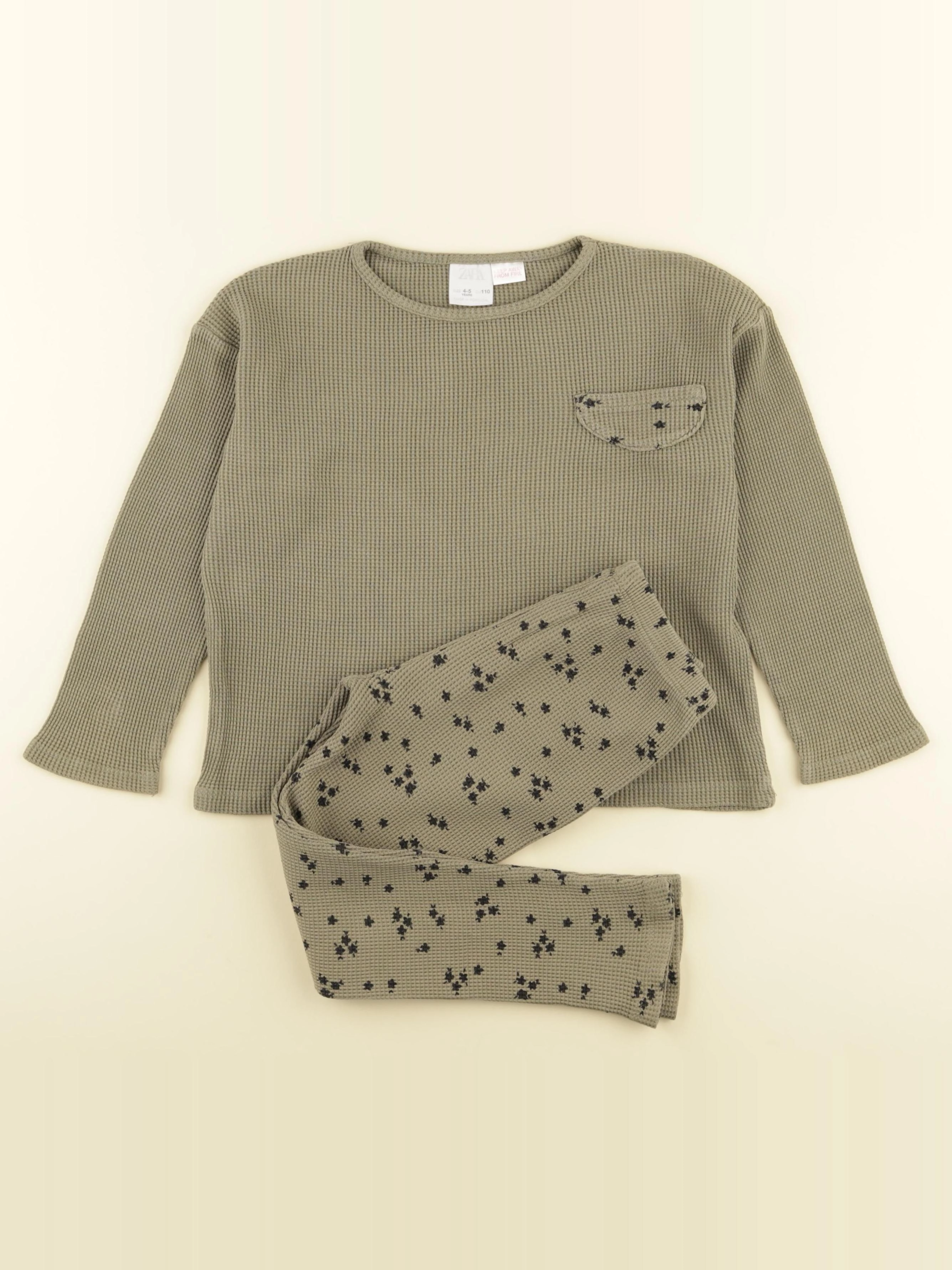 Zara - pyjama coton vert - 4/5 ans