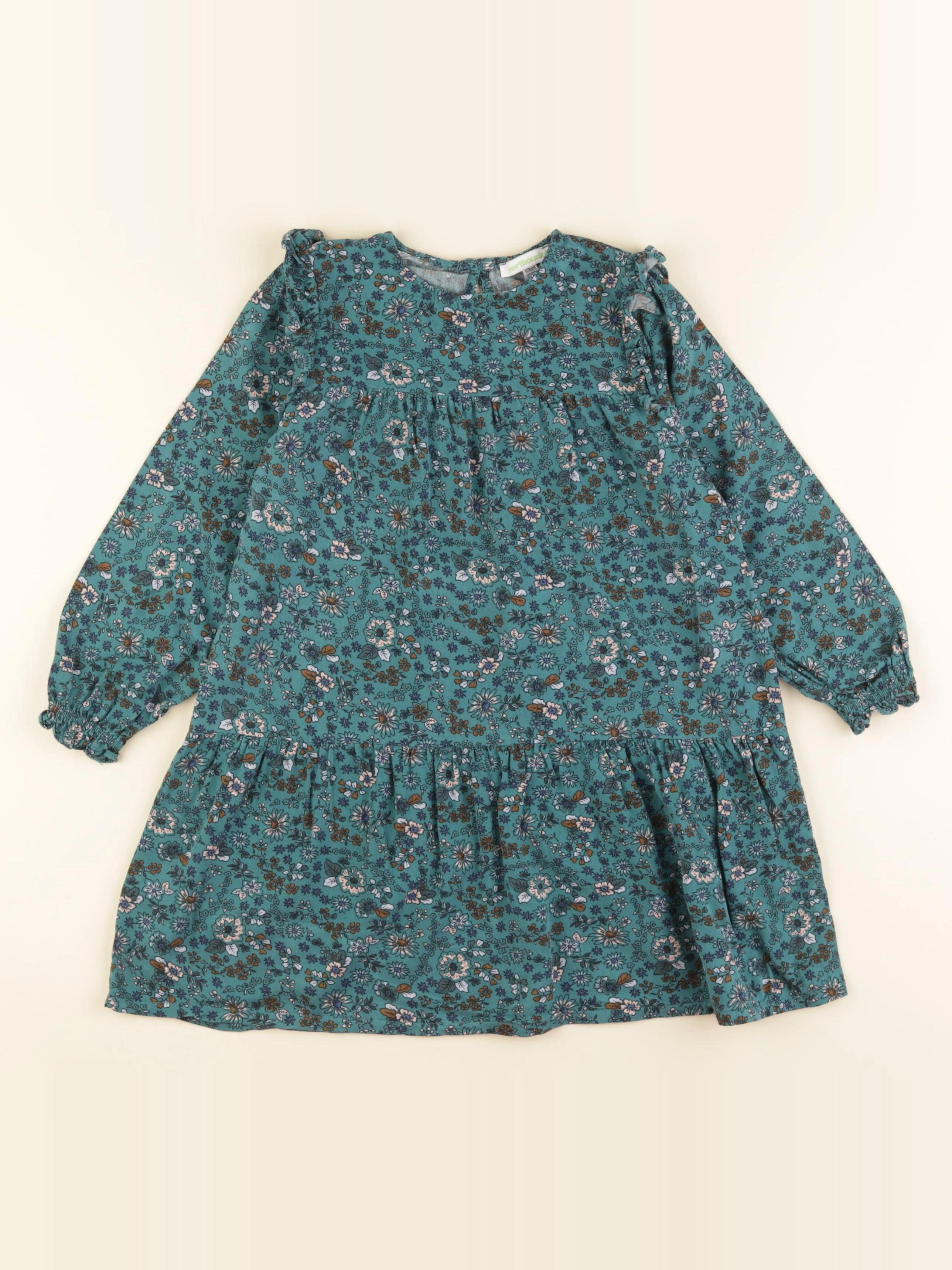 Vertbaudet - robe vert, bleu - 5 ans