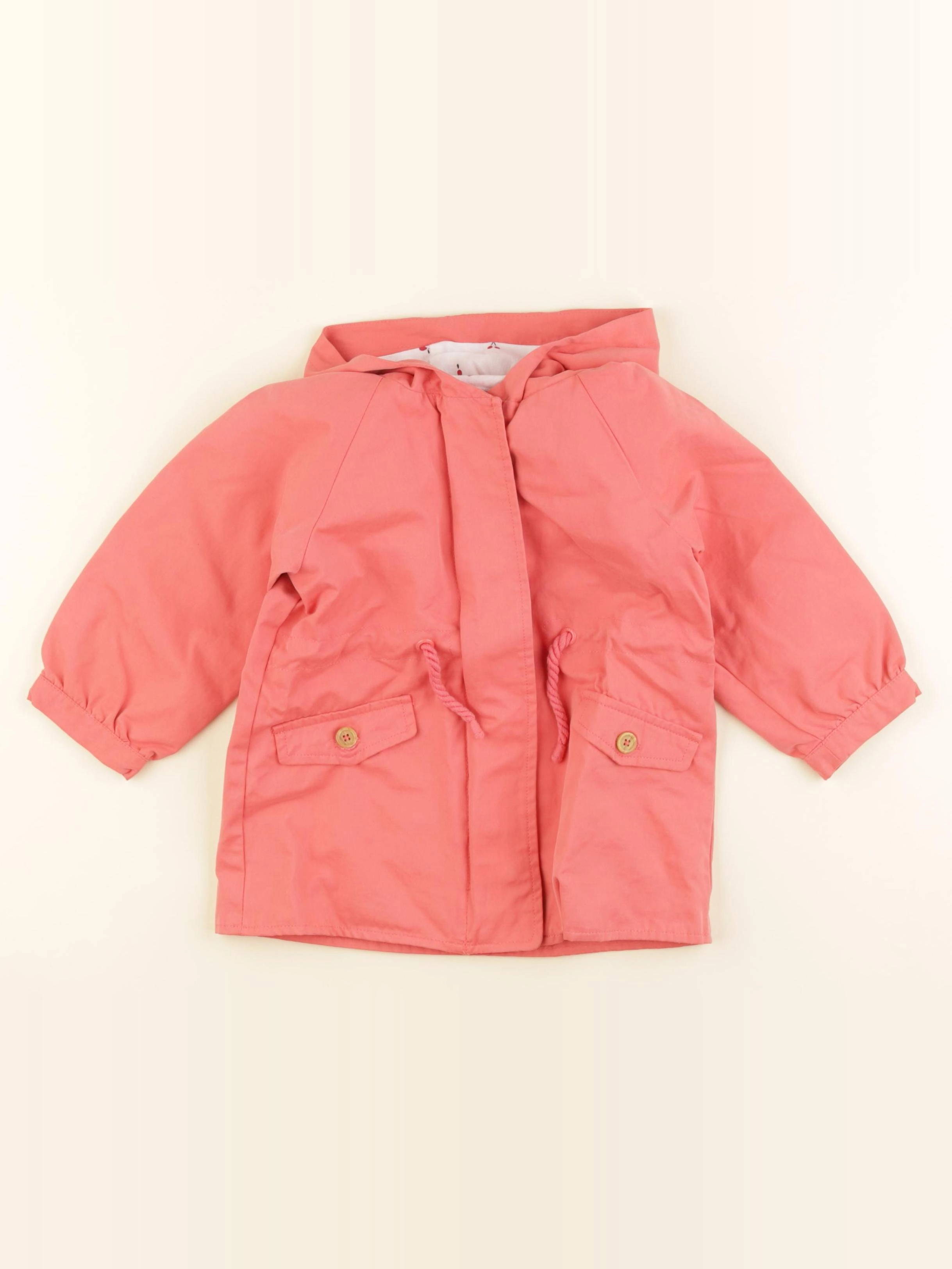 Vertbaudet - manteau orange - 3 ans