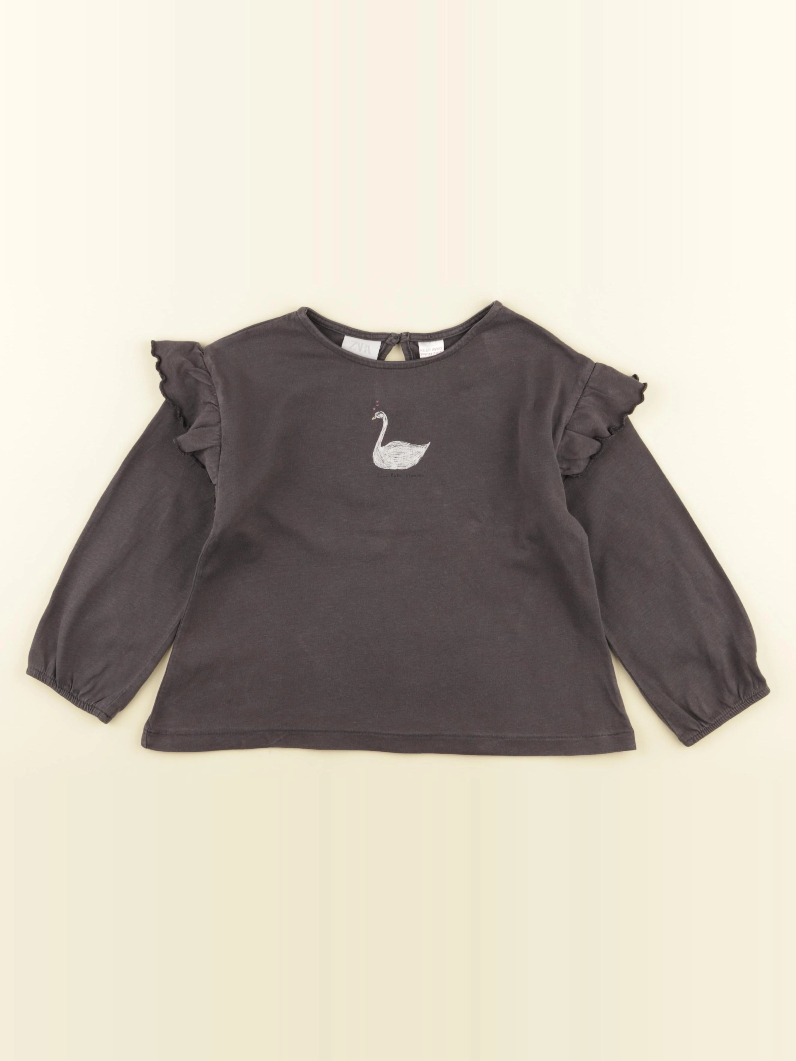 Zara - tee-shirt gris - 3/4 ans