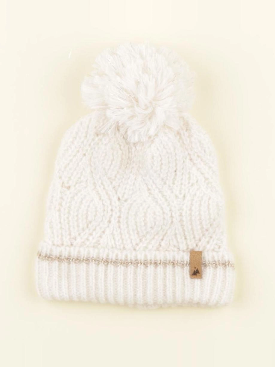 Tape à l'oeil - bonnet blanc, or - 2/4 ans