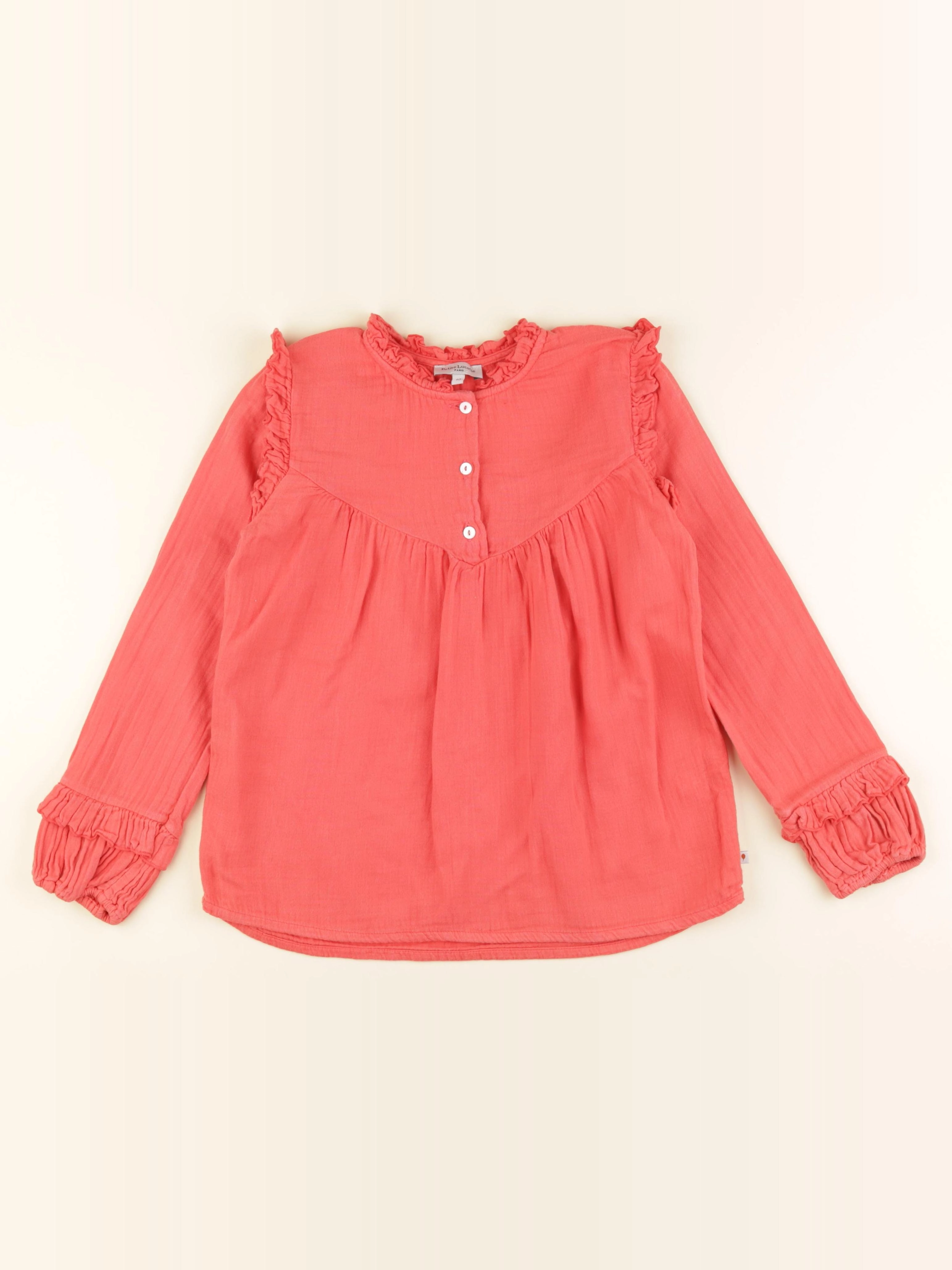 Petite Lucette - blouse rouge - 10 ans