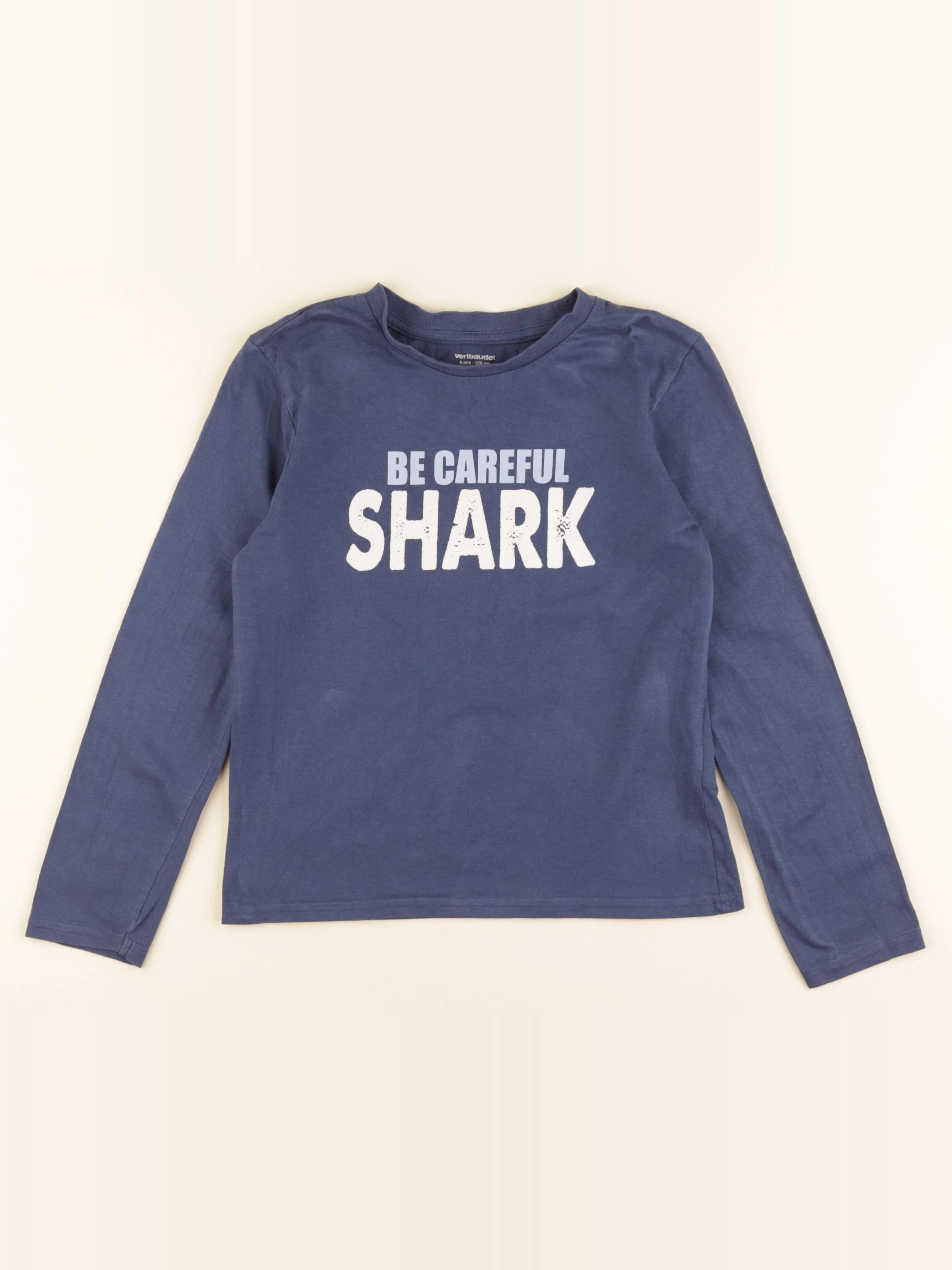 Vertbaudet - tee-shirt bleu - 8 ans